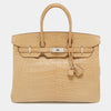 Hermès Birkin 35 Desert Sand Gold Beige Crocodile Leather Bag