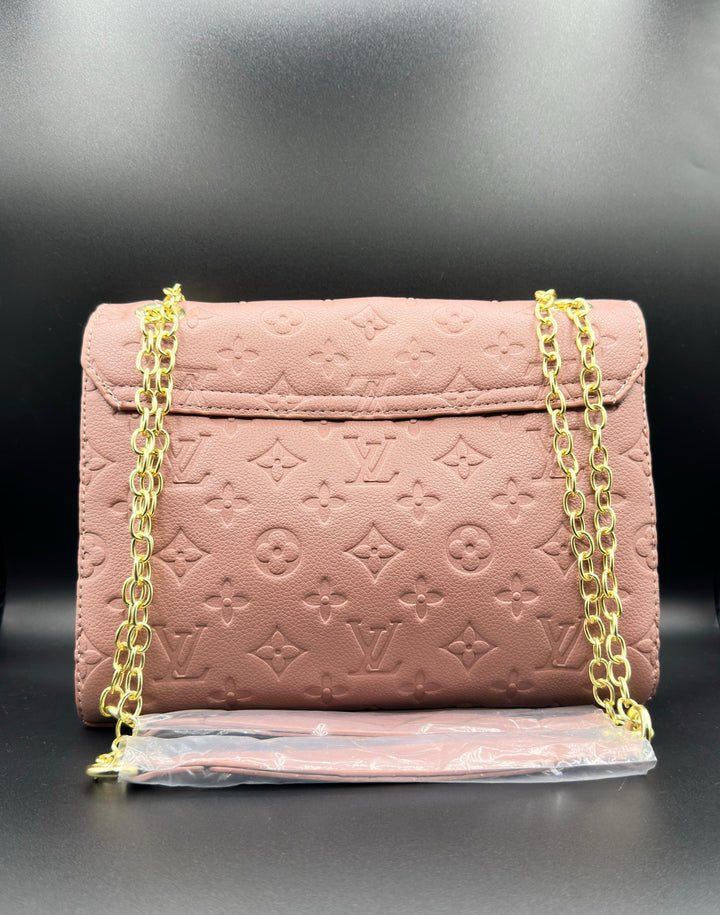 Louis Vuitton Vavin PM Shoulder Bag in Rose Poudre Pink Empreinte Leather