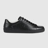 Gucci-Inspired All-Black Perforated Sneakers – Luxury Street Edition