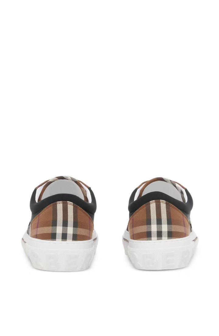 Burberry Premium White, Apricot & Brown Low-Top Sneakers