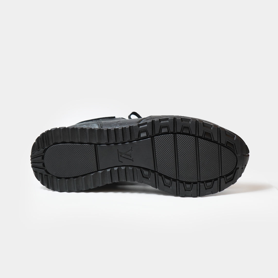 louis vuitton premium quality black leather run away low top sneakers louis vuitton premium quality black leather run away low top sneakers