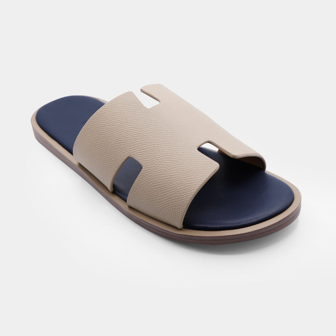 hermes high quality beige leather slipper hermes high quality beige leather slipper