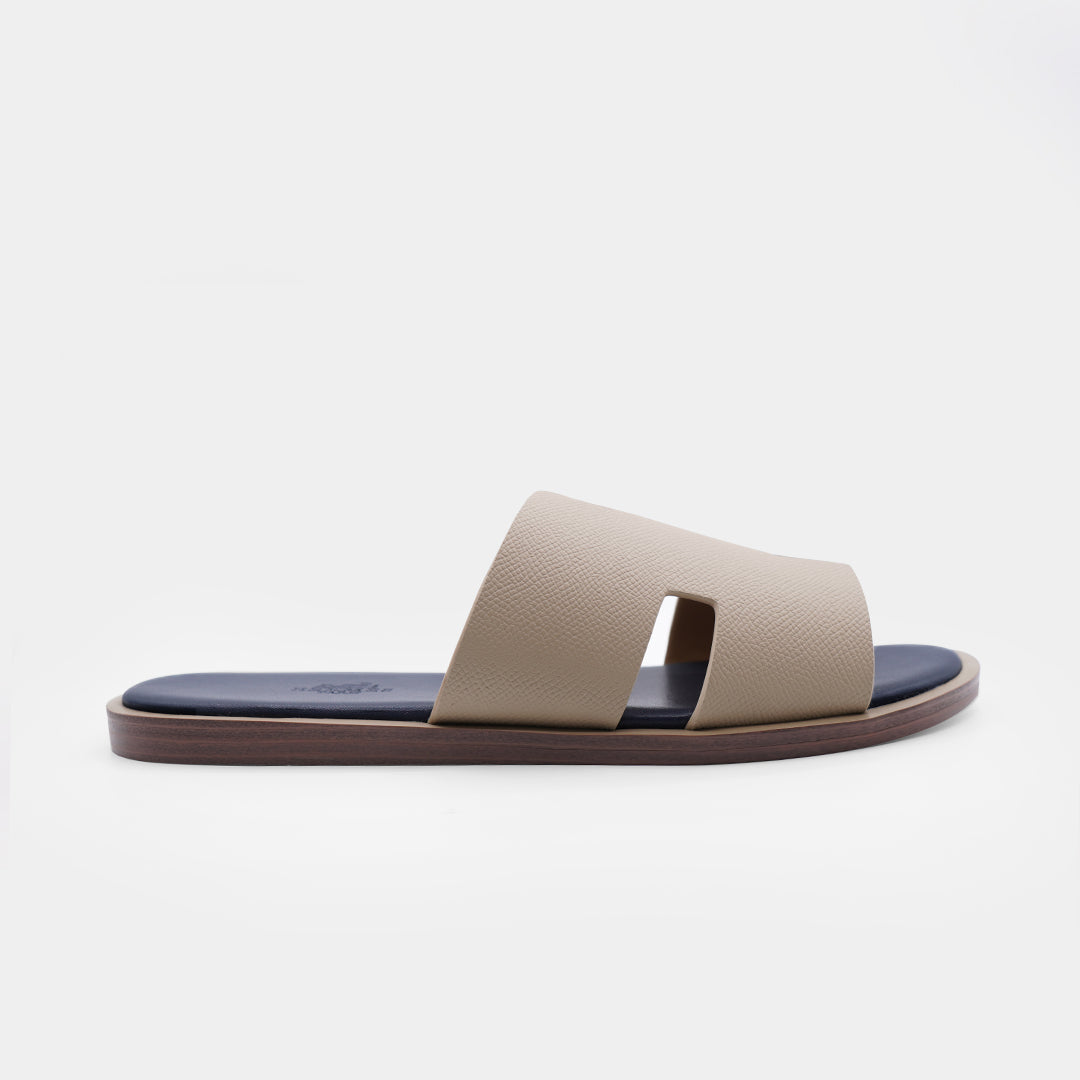 hermes high quality beige leather slipper hermes high quality beige leather slipper