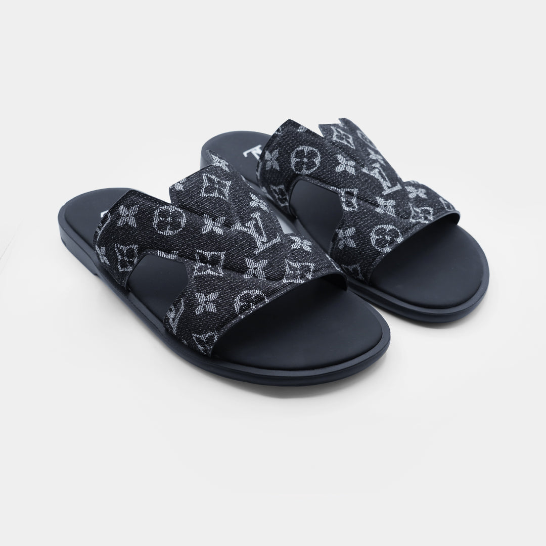03_95f4cd9b-7b13-4778-a1f0-2ff6d3740db0 LV Black High Quality Printed Oasis Denim Leather slipper