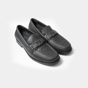 louis vuitton premium quality black major loafer