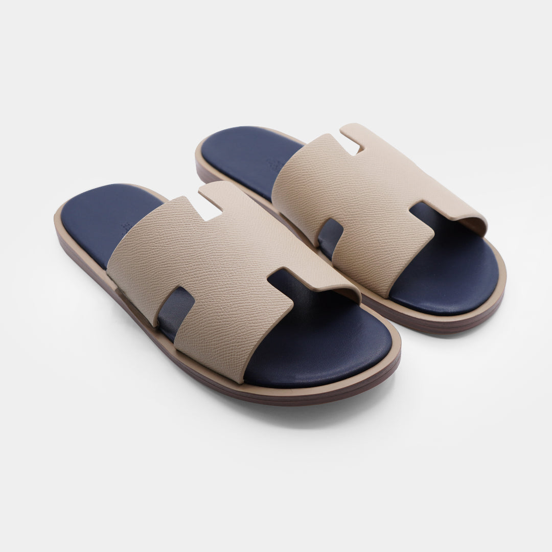 hermes high quality beige leather slipper hermes high quality beige leather slipper