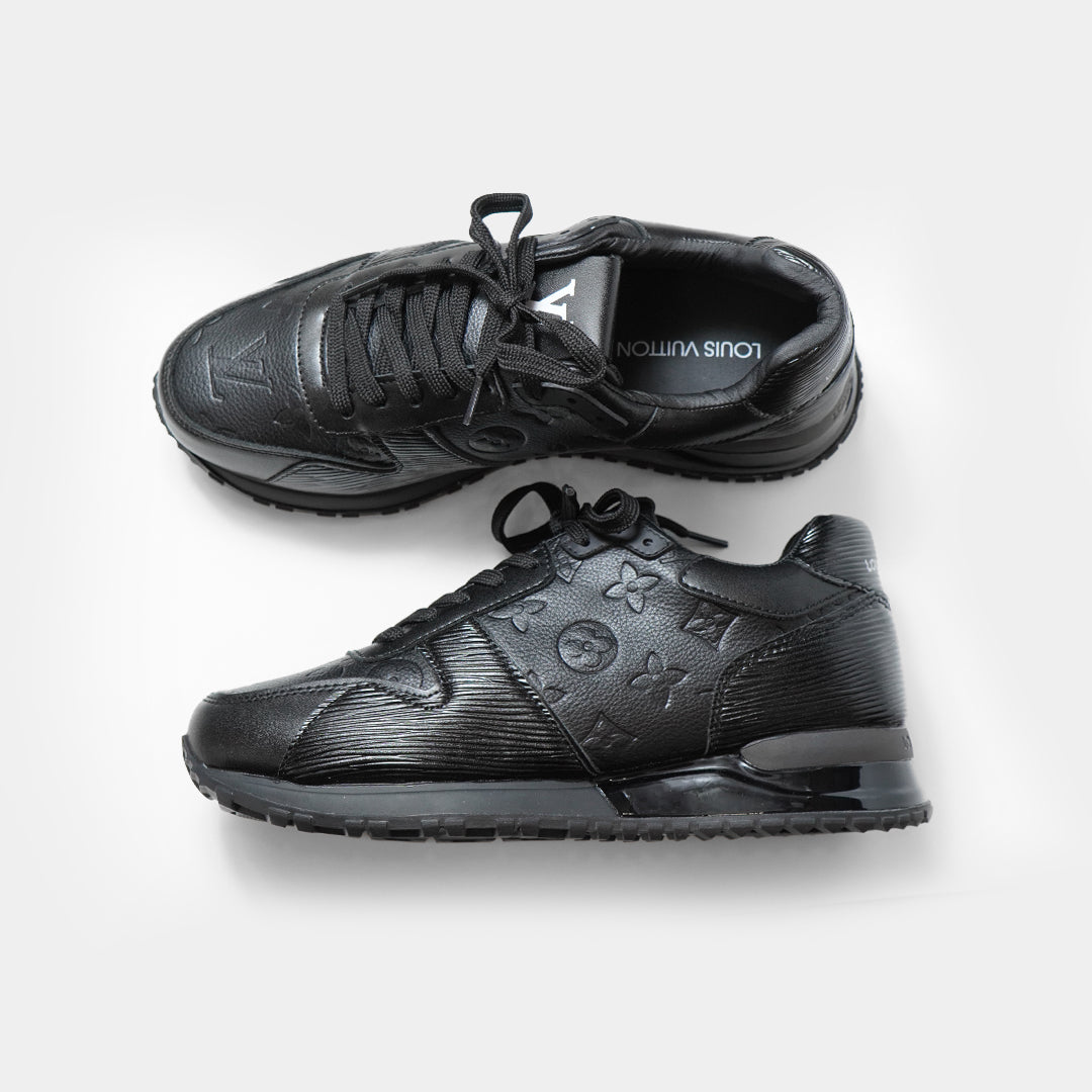 louis vuitton premium quality black leather run away low top sneakers louis vuitton premium quality black leather run away low top sneakers
