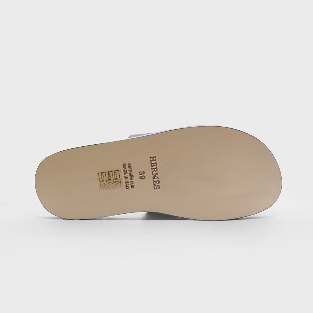 hermes high quality beige leather slipper hermes high quality beige leather slipper