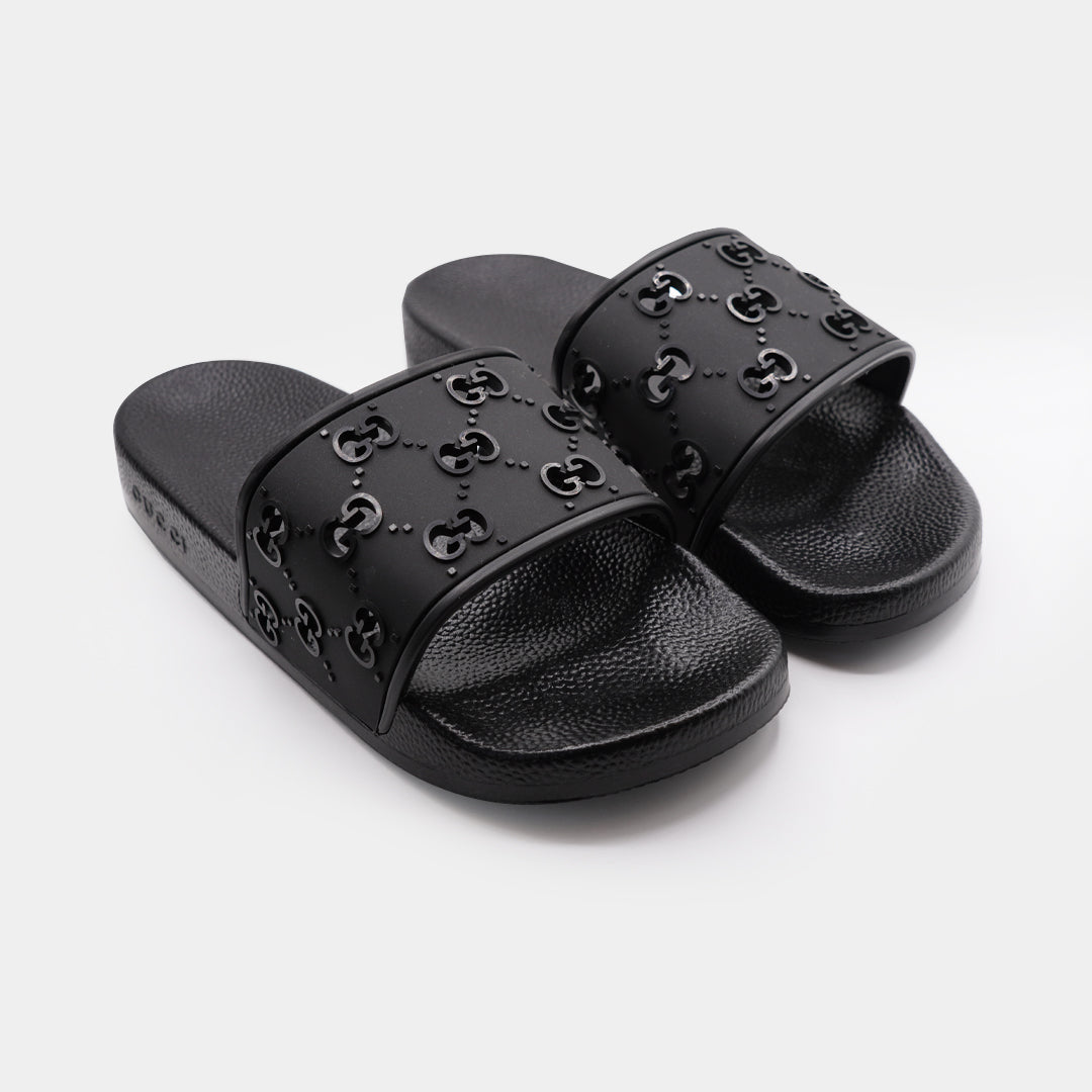 gucci all over logo embellished premium quality medicated soft slipper gucci all over logo embellished premium quality medicated soft slipper