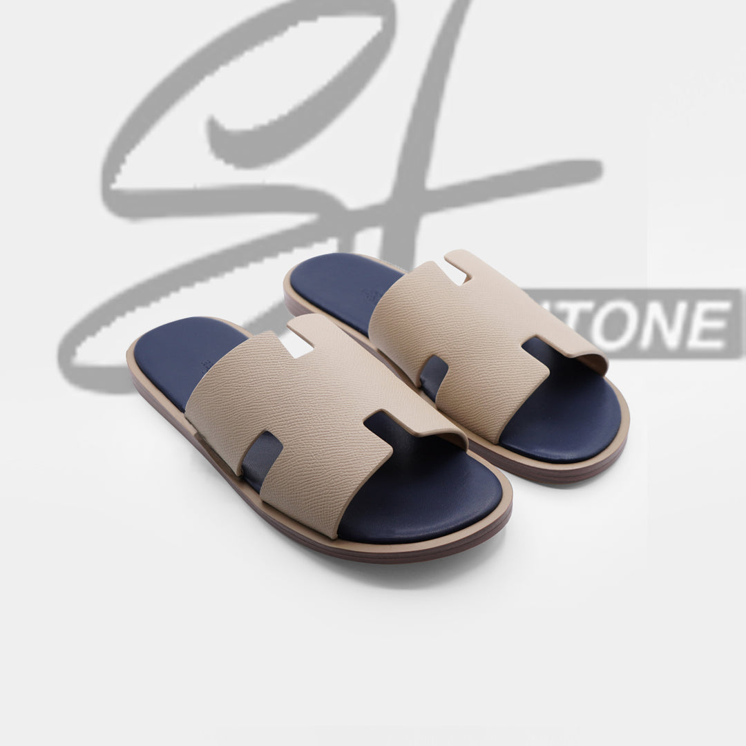 hermes high quality beige leather slipper hermes high quality beige leather slipper