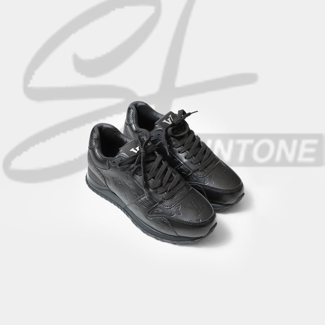 louis vuitton premium quality black leather run away low top sneakers louis vuitton premium quality black leather run away low top sneakers