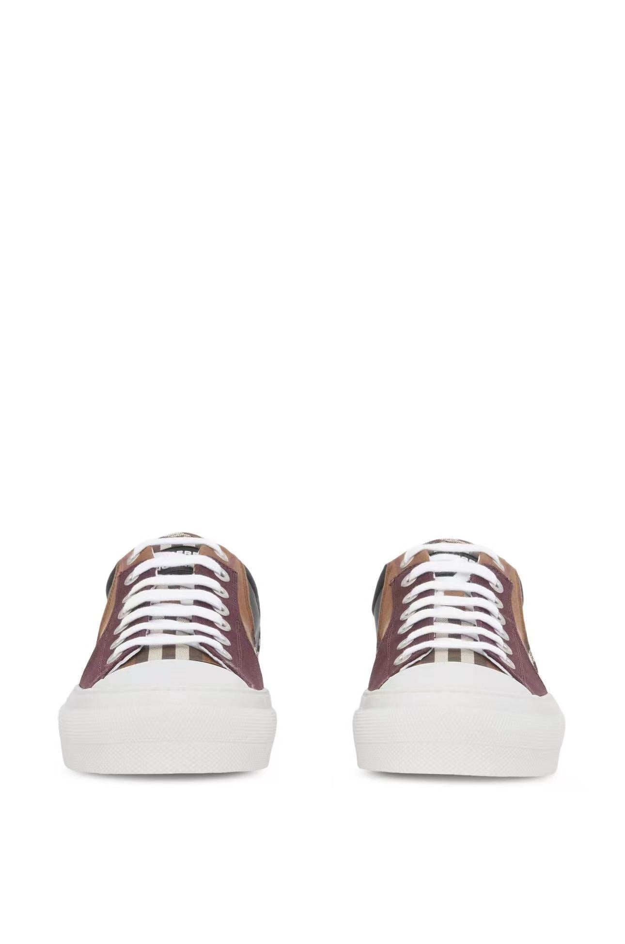 burberry premium white, apricot & brown low top sneakers burberry premium white, apricot & brown low top sneakers