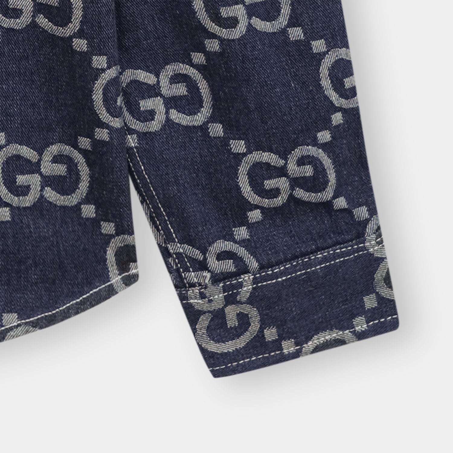 gucci premium quality all over printed denim casual shirt gucci premium quality all over printed denim casual shirt