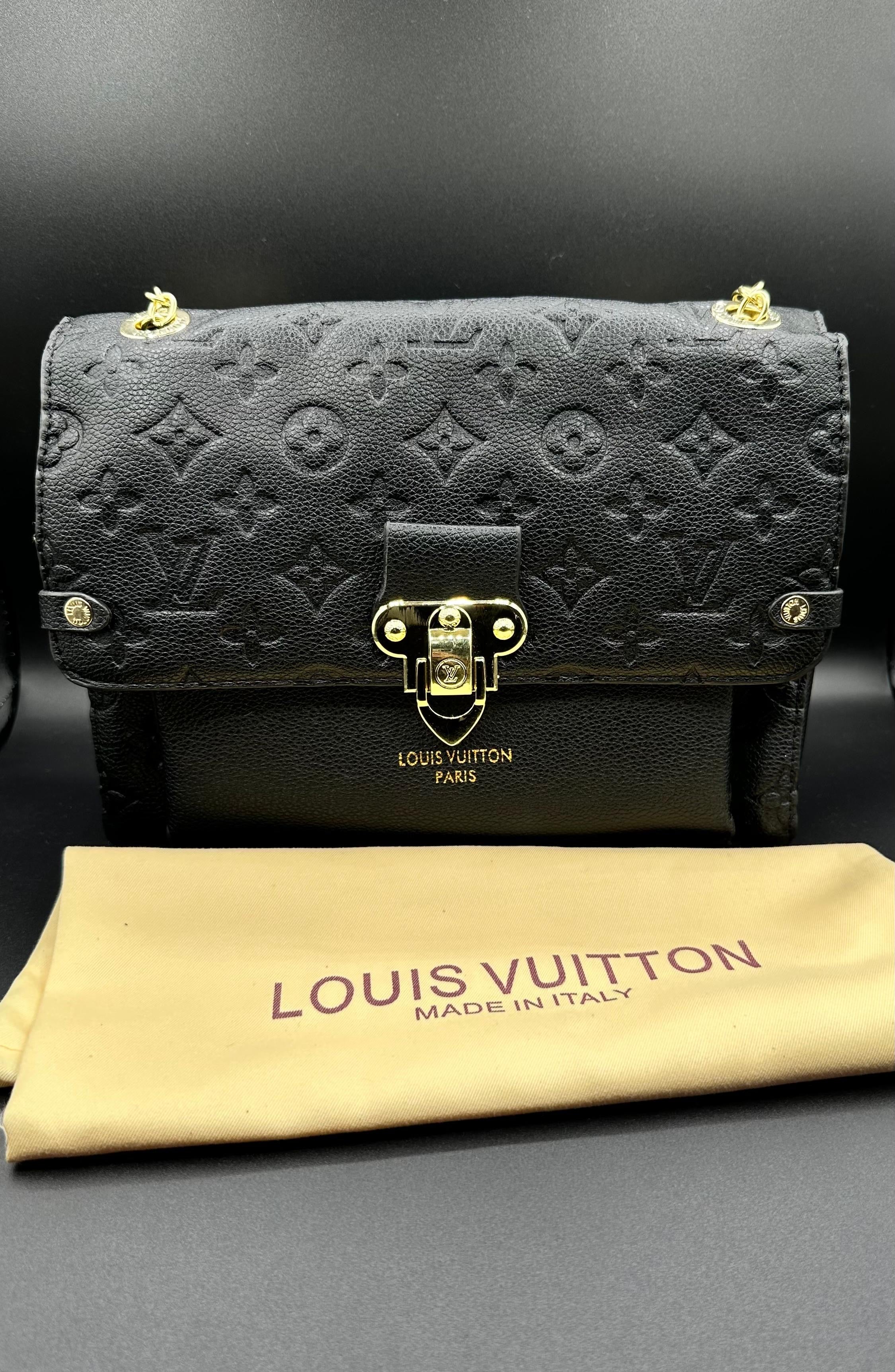 louis vuitton vavin pm shoulder bag in midnight black empreinte leather louis vuitton vavin pm shoulder bag in midnight black empreinte leather