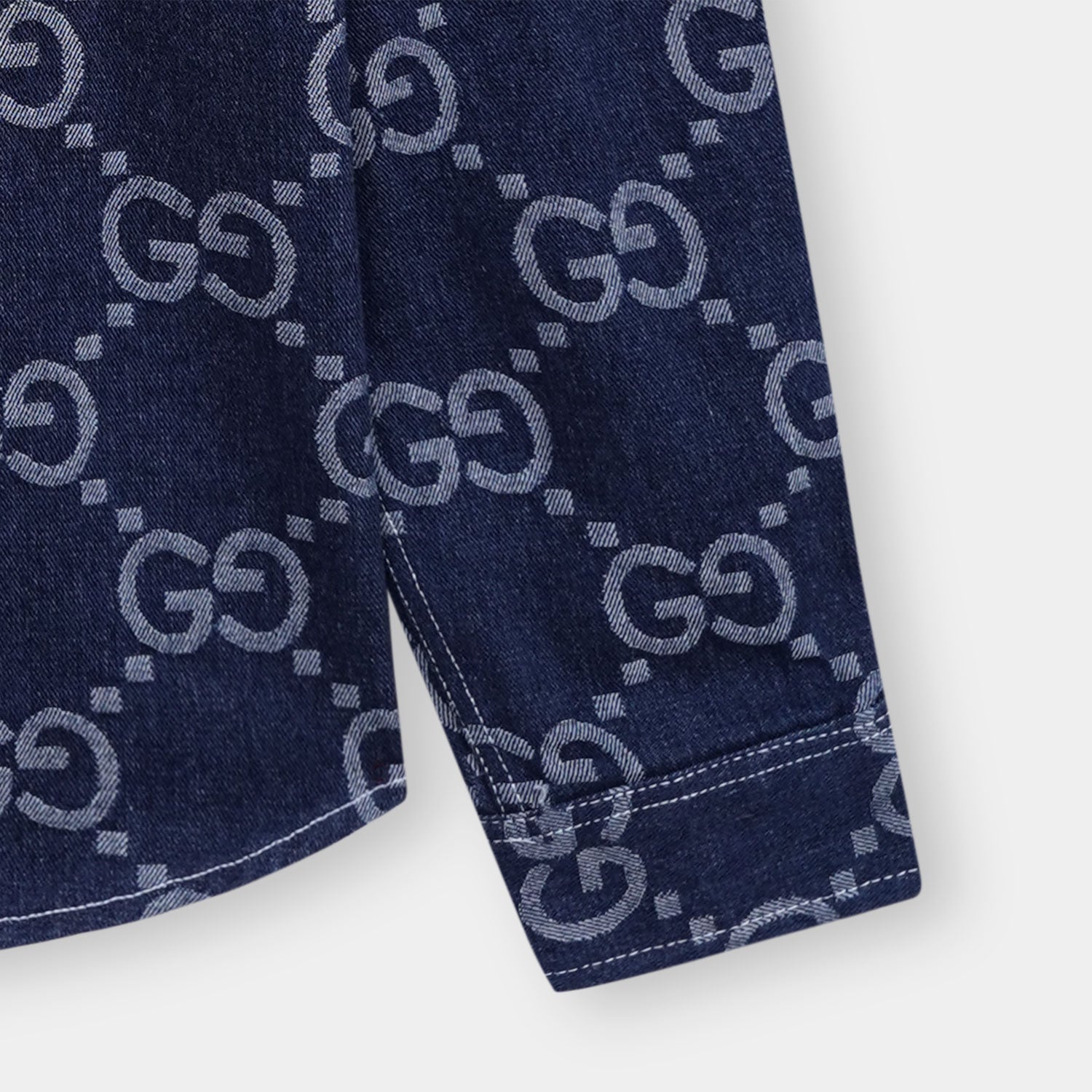 gucci premium quality all over printed denim casual shirt gucci premium quality all over printed denim casual shirt