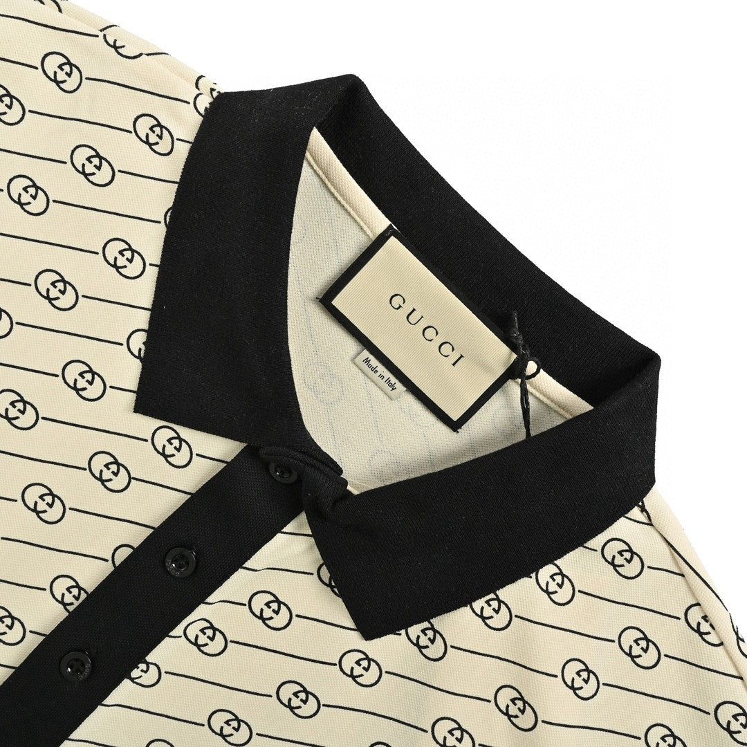 gucci beige monogram polo shirt gucci beige monogram polo shirt