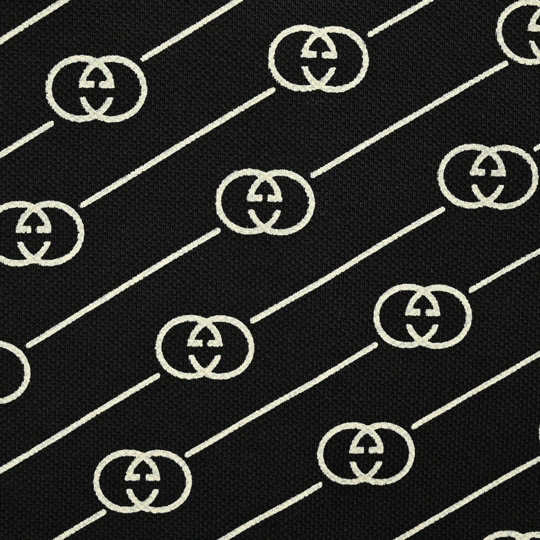 gucci black gg pattern polo shirt gucci black gg pattern polo shirt