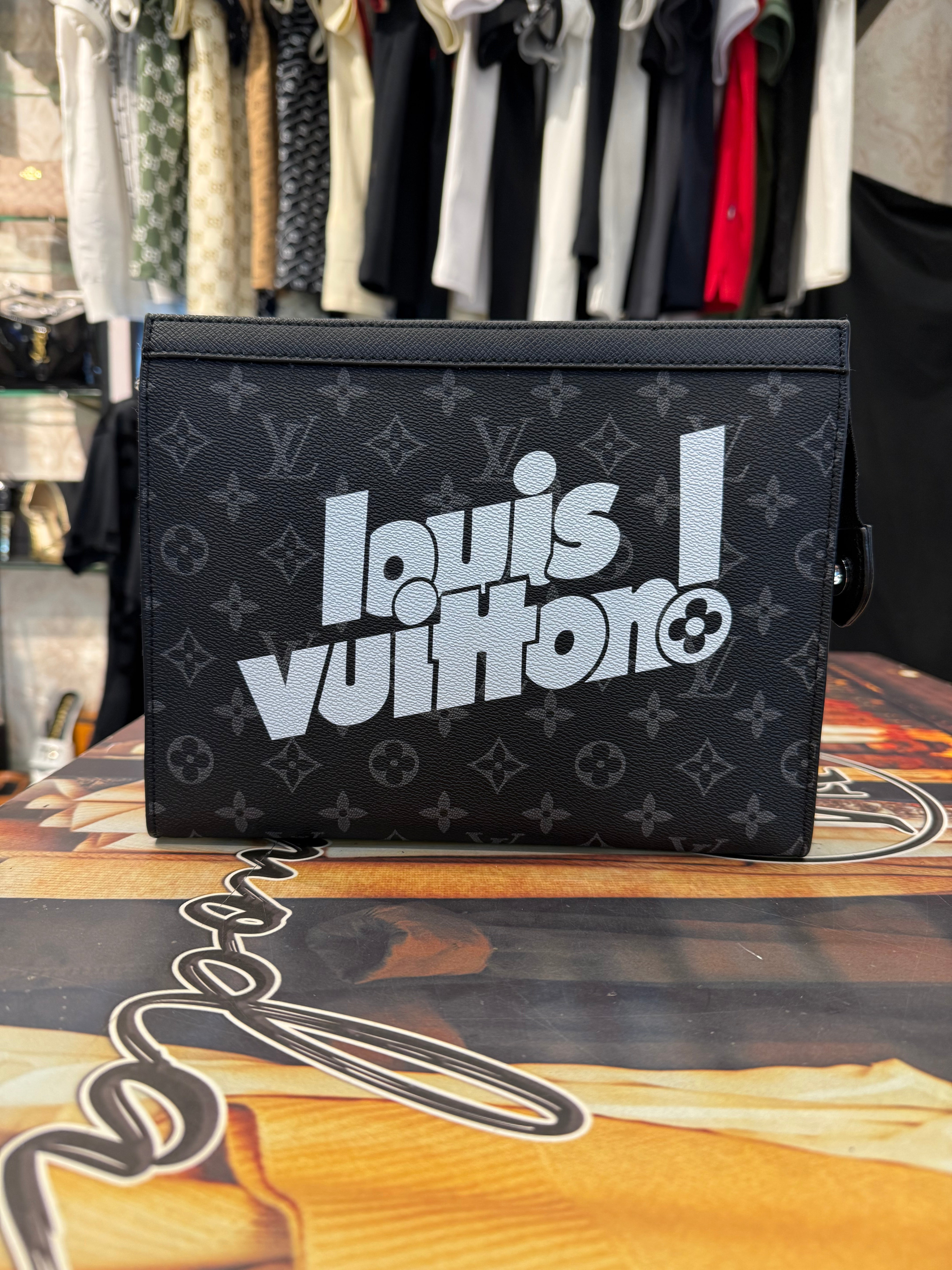 IMG_0430 Luxury Men's Classic Monogram Canvas Clutch
