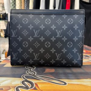 designer coated canvas pouch