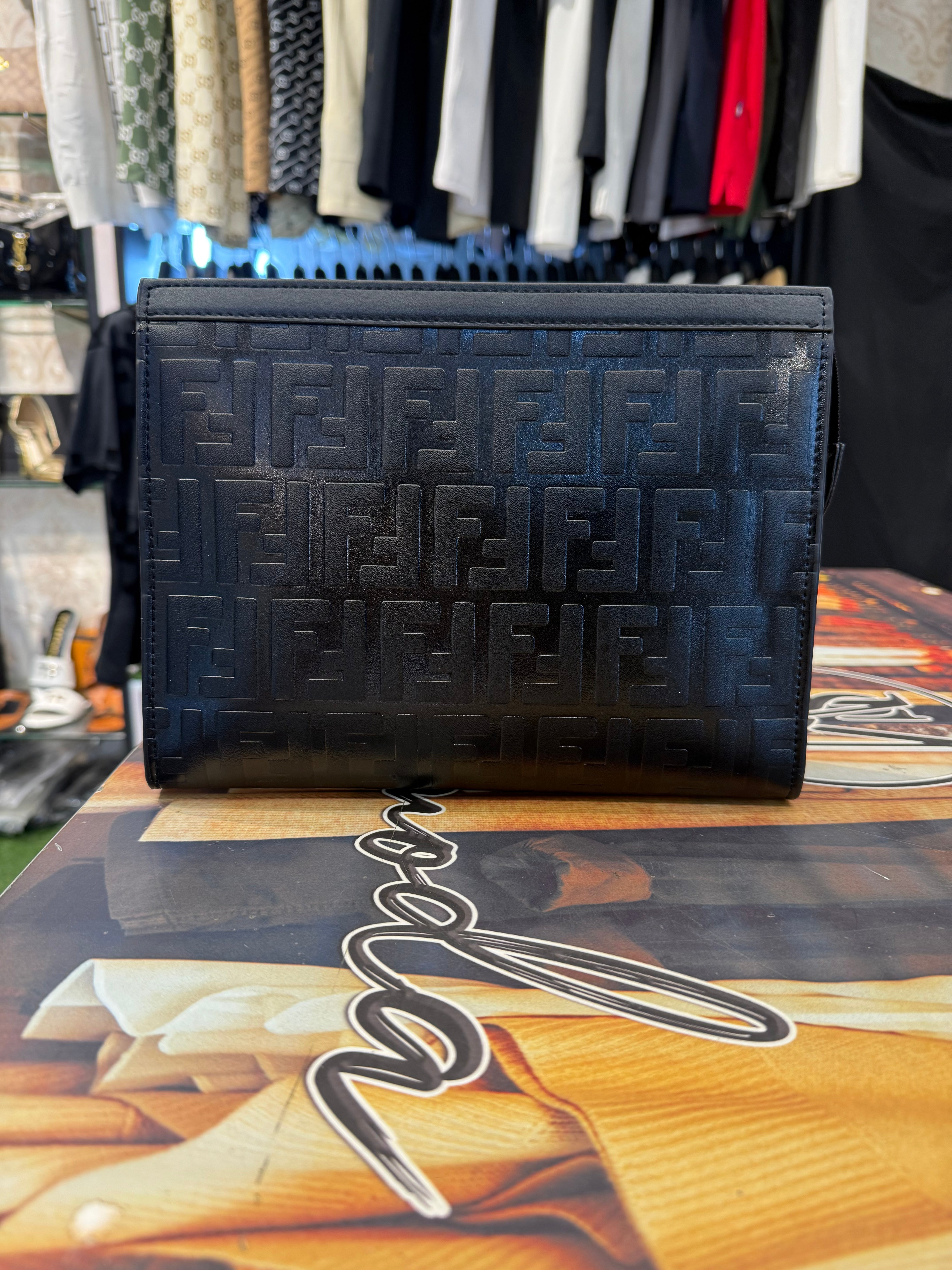 executive black textured monogram carryall executive black textured monogram carryall