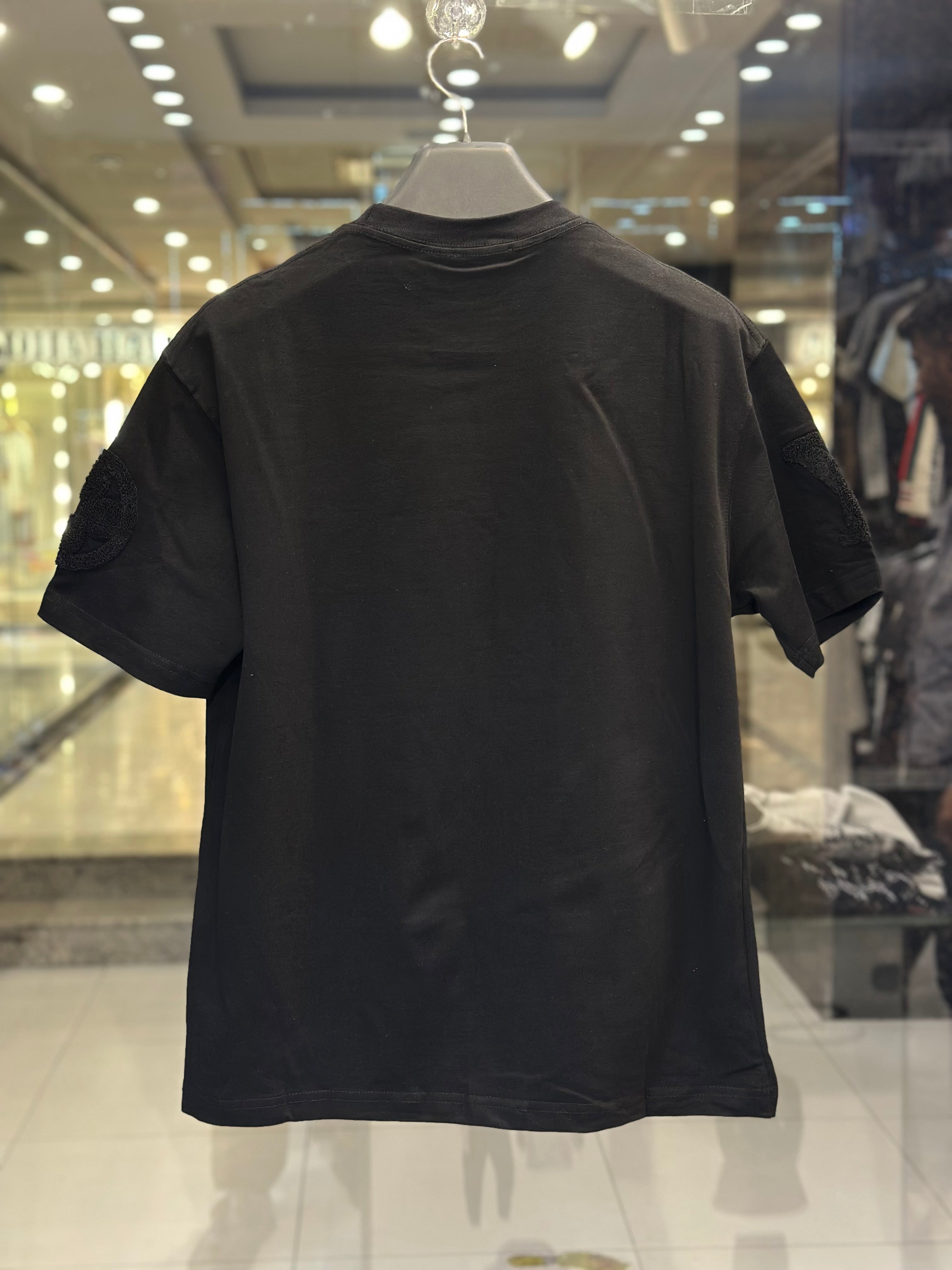 louis vuitton men's black 3d monogram embossed cotton t shirt louis vuitton men's black 3d monogram embossed cotton t shirt