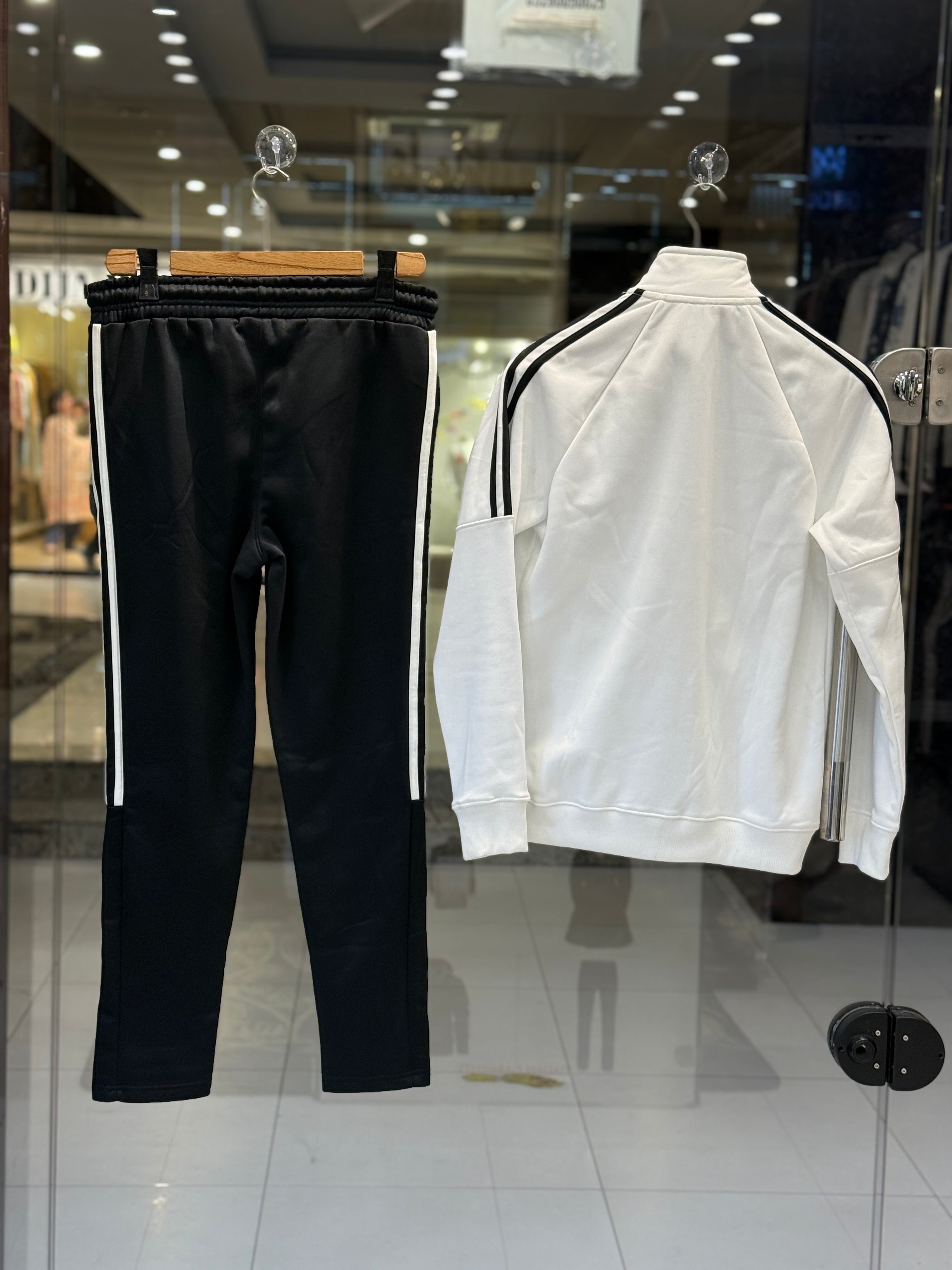 IMG_0570 Men's Adidas Black & White Tracksuit - Image 2