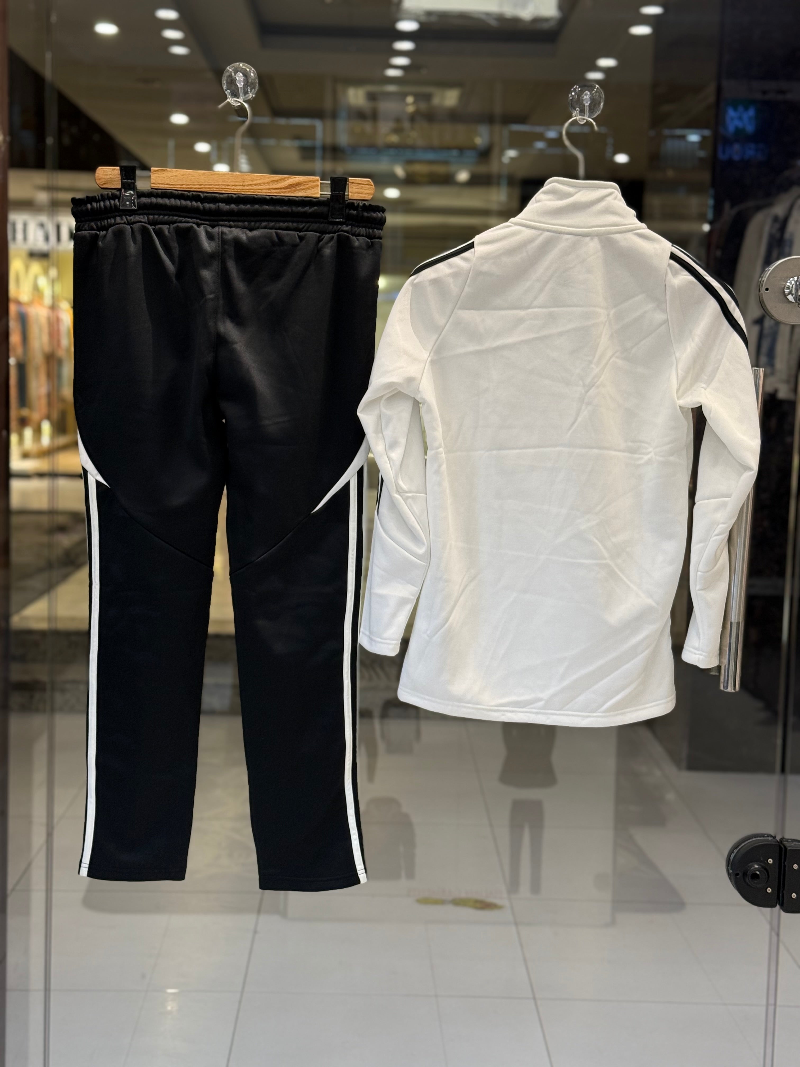 adidas men’s white & black performance tracksuit adidas men’s white & black performance tracksuit