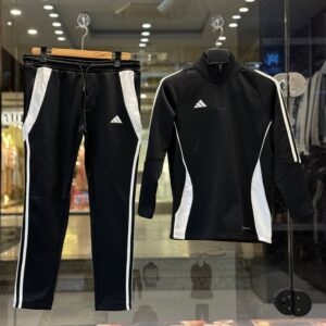 adidas men’s black & white performance tracksuit