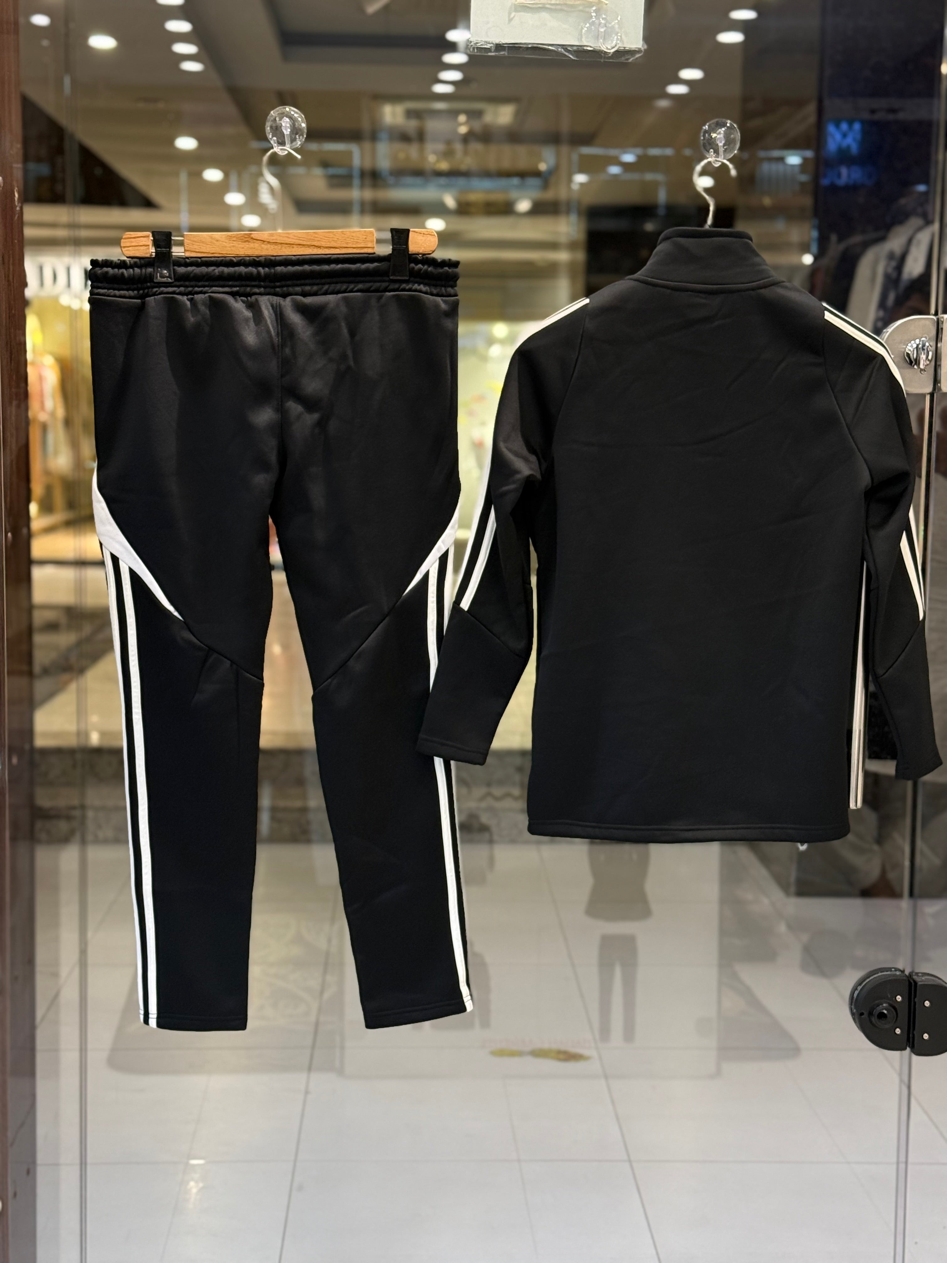 adidas men’s black & white performance tracksuit adidas men’s black & white performance tracksuit