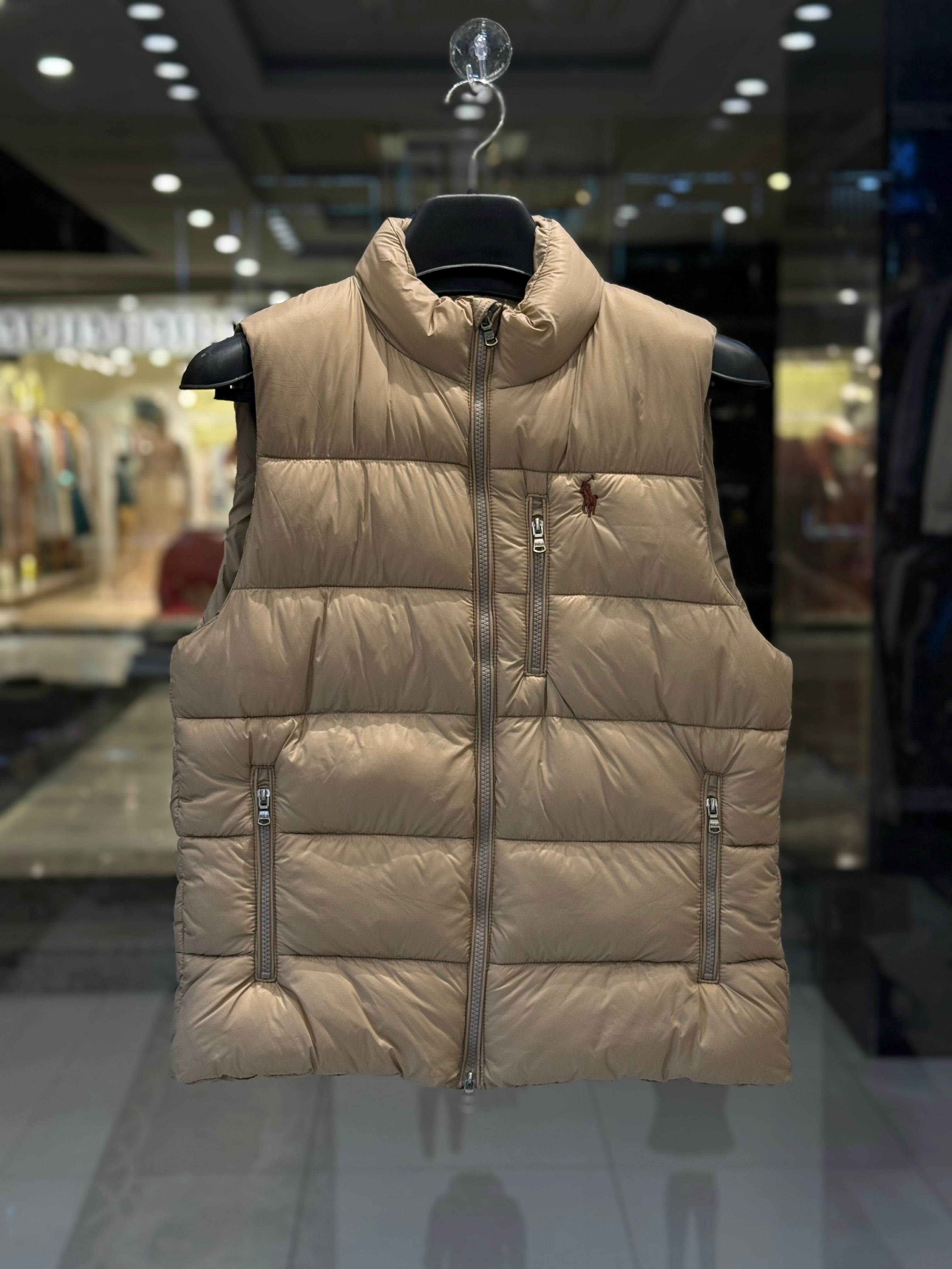 IMG_0684 Polo Ralph Lauren Half Sleeve Beige Zip Jacket for Men – Premium Casual Wear