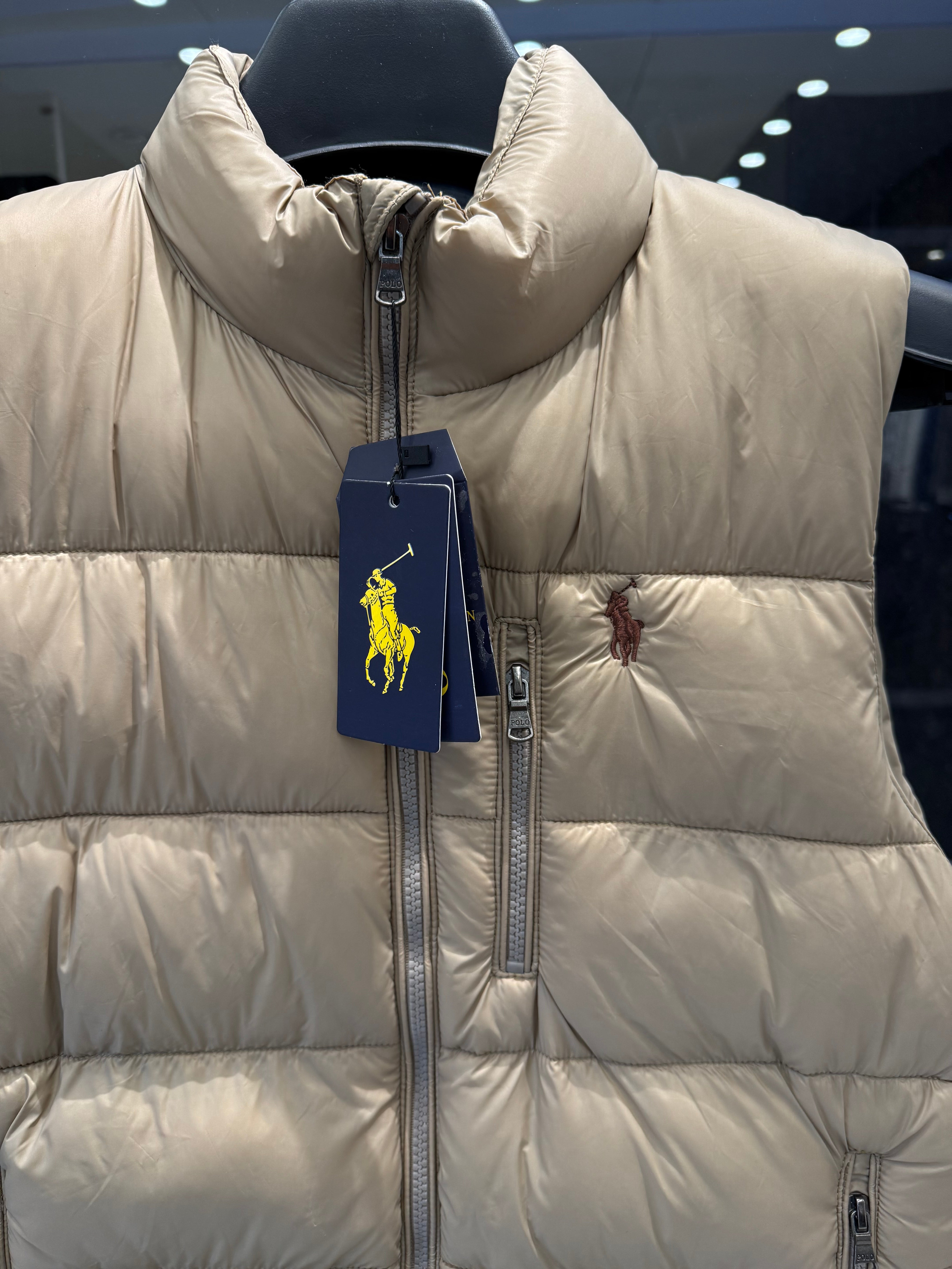 IMG_0685 Polo Ralph Lauren Half Sleeve Beige Zip Jacket for Men – Premium Casual Wear - Image 3