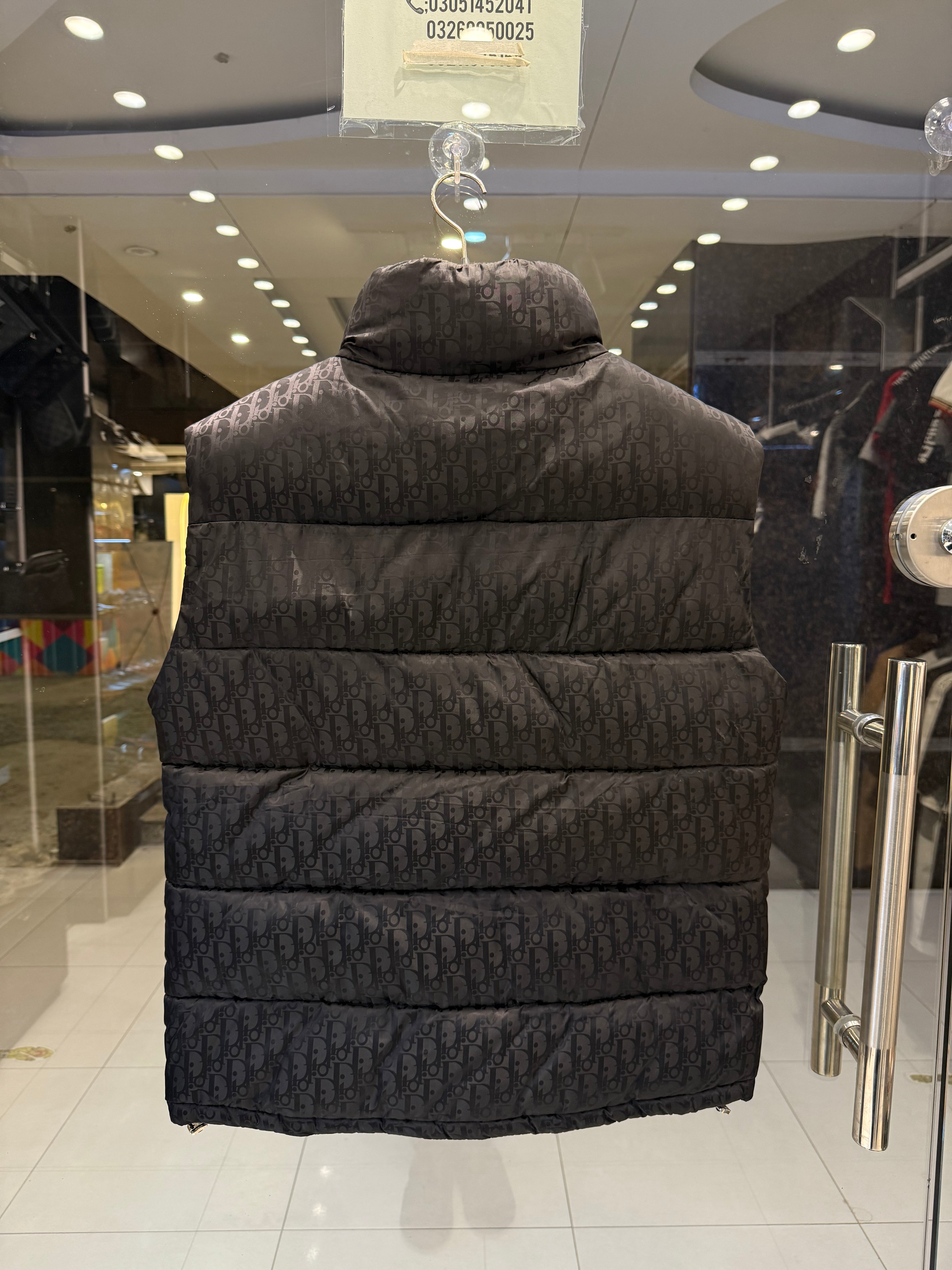 IMG_0808 Luxury Dior Black Oblique Puffer Vest - Image 4