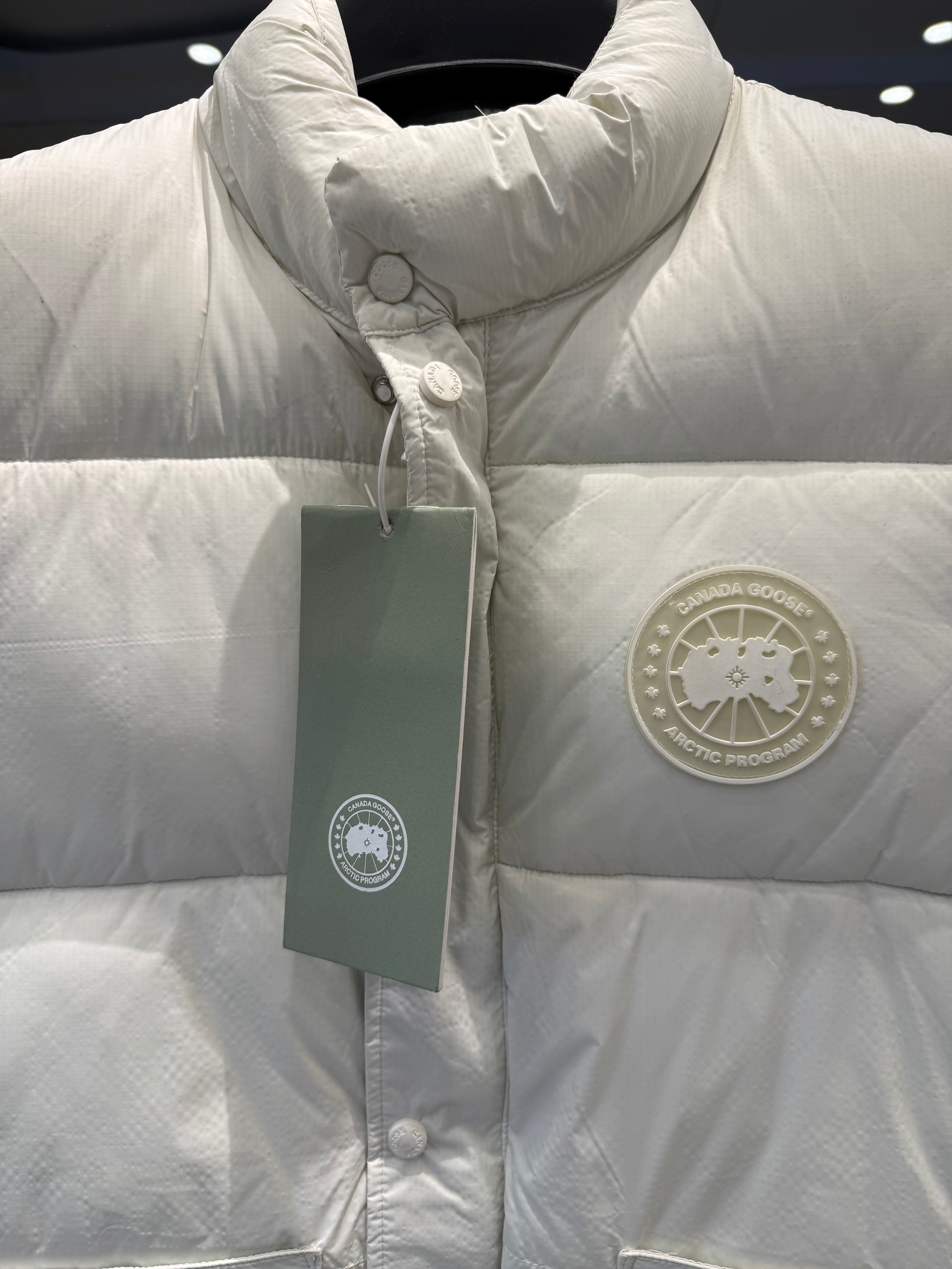 IMG_0811 Premium Canada Goose White Puffer Vest - Image 2
