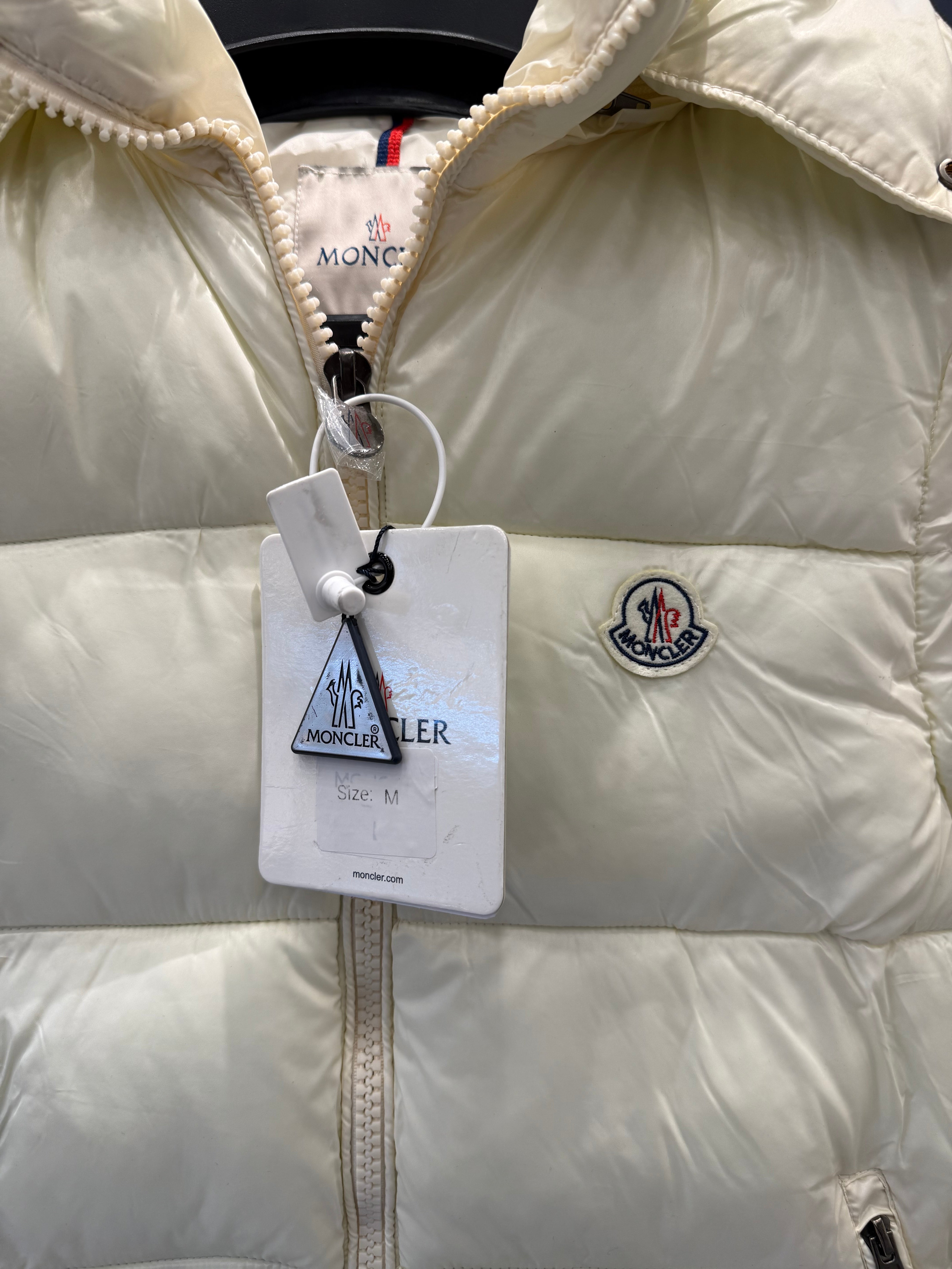 IMG_0816 Premium Moncler Ivory Cream Puffer Vest - Image 4