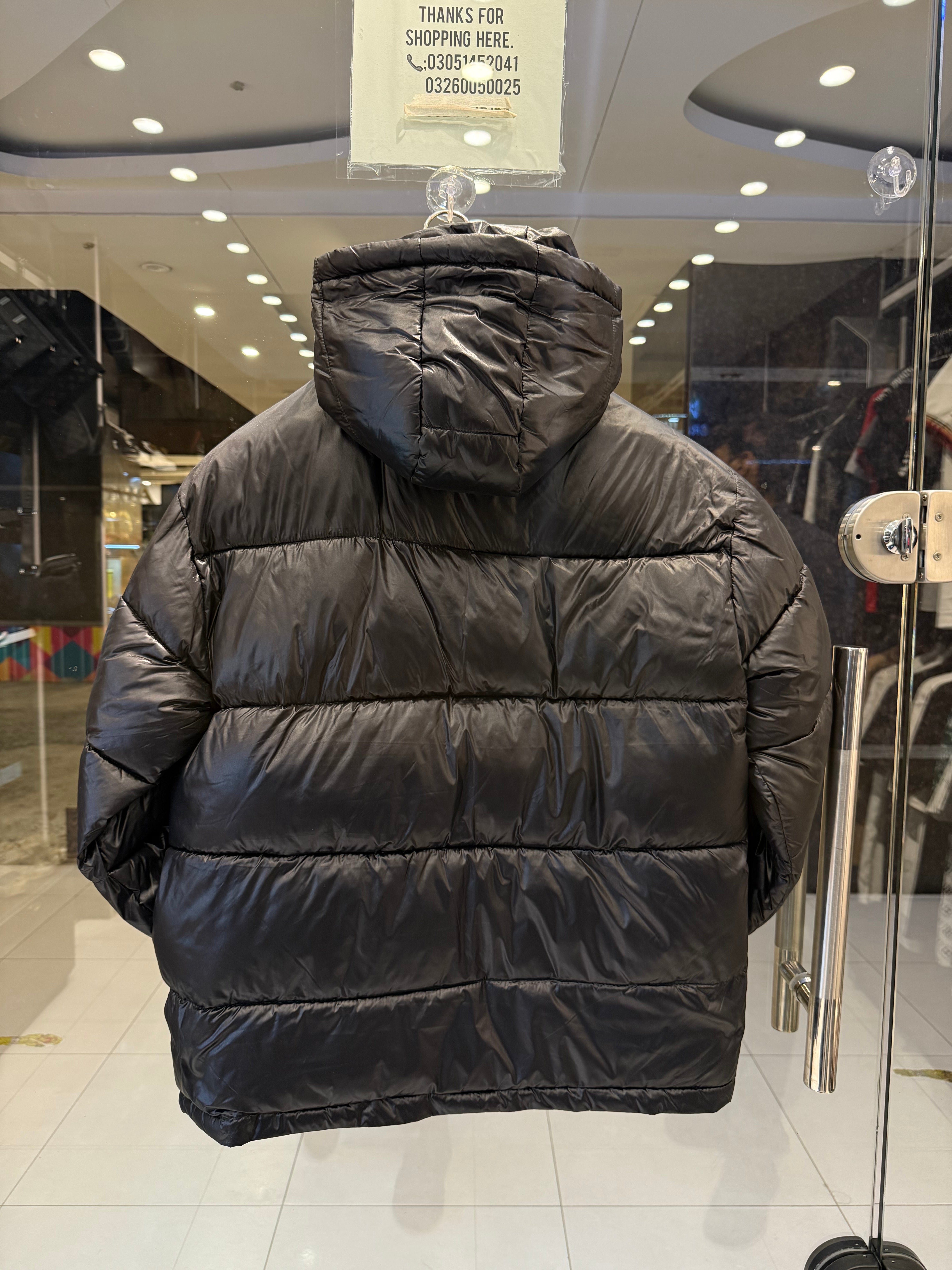 IMG_0830 Men’s Black Hooded Puffer Jacket - Image 2