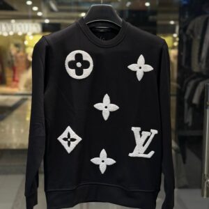 LV-inspired Premium Black Sweatshirt