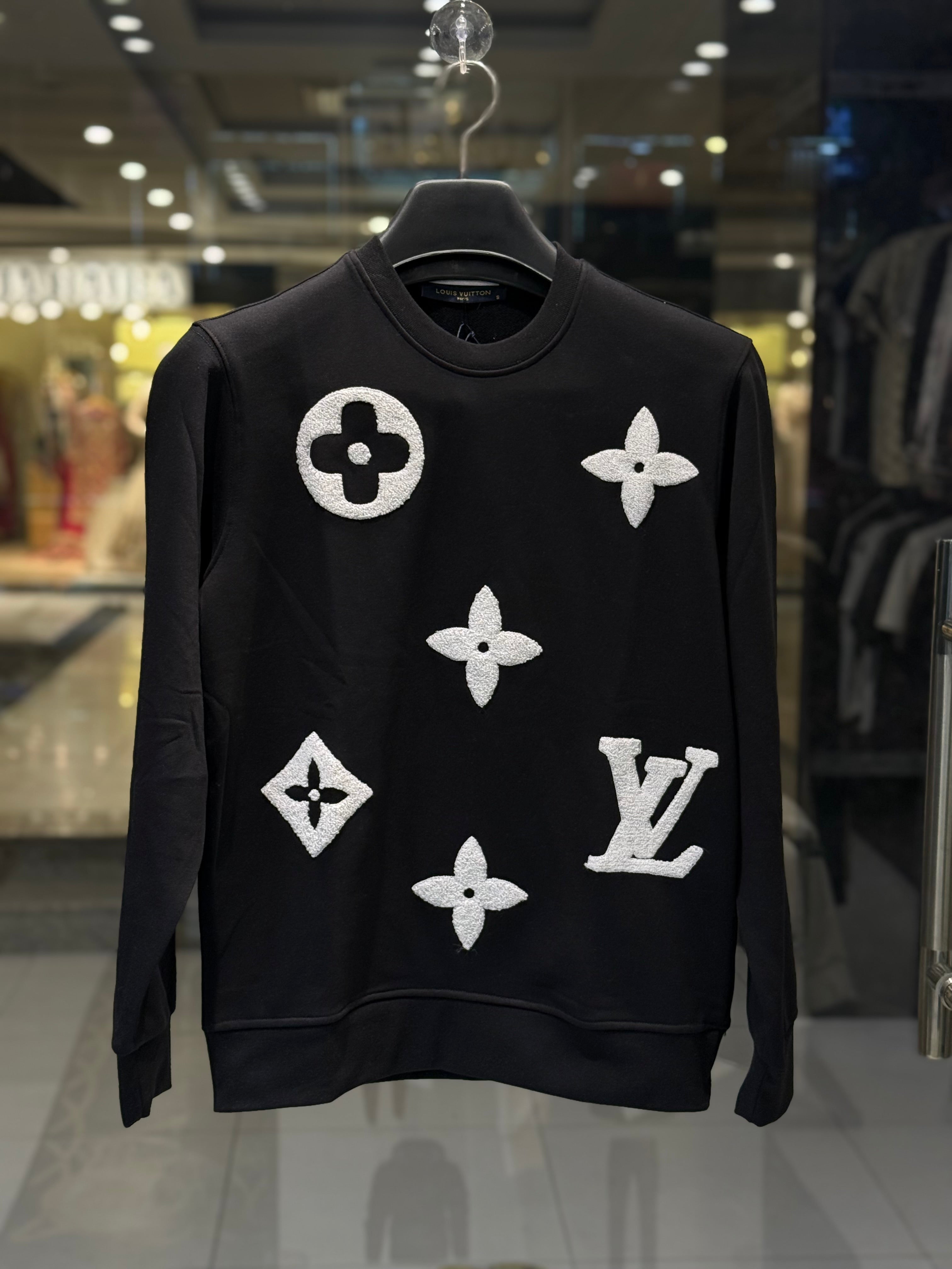 IMG_0946 LV-inspired Premium Black Sweatshirt