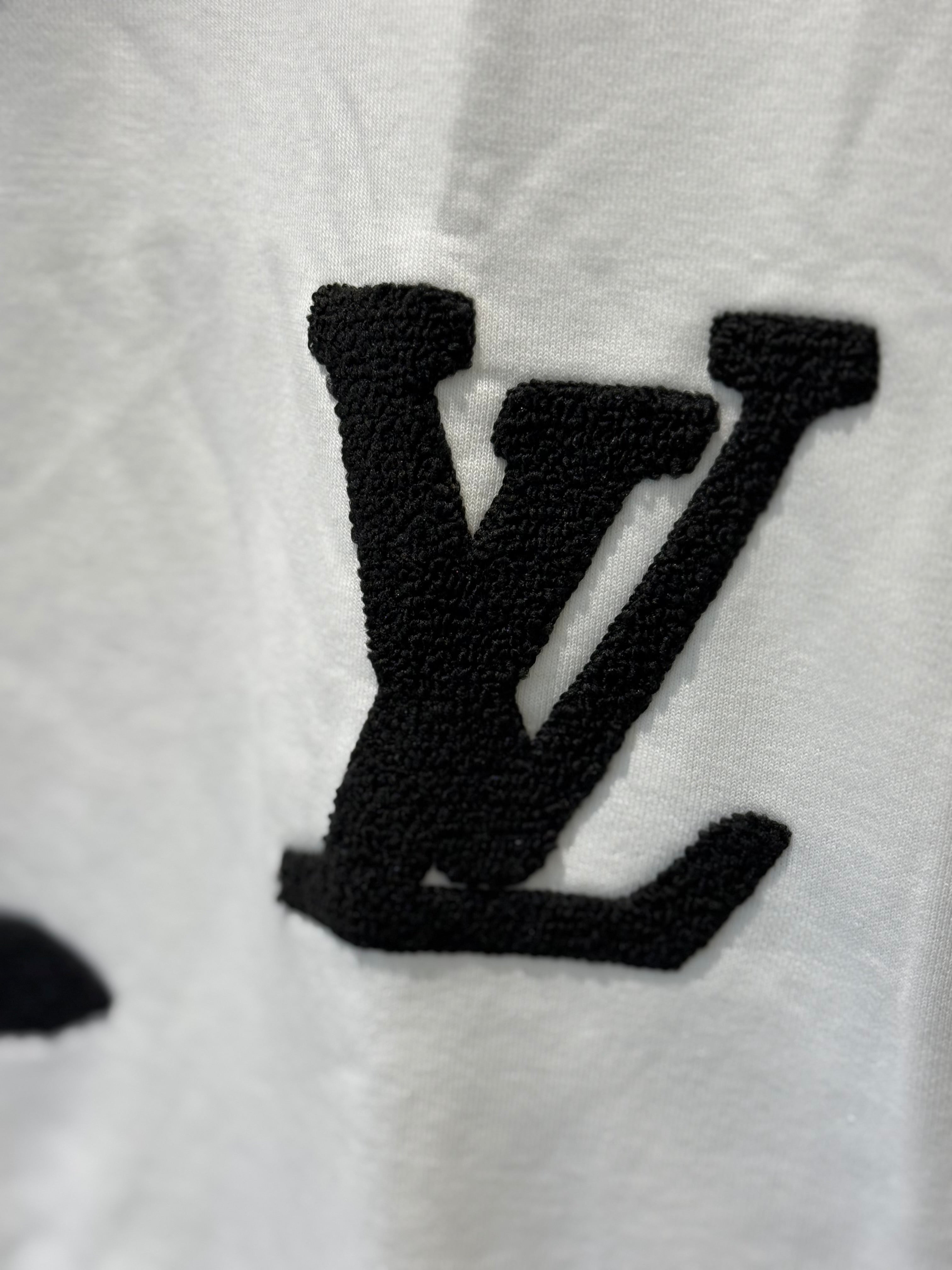 IMG_0952 LV-inspired Premium White Sweatshirt - Image 3