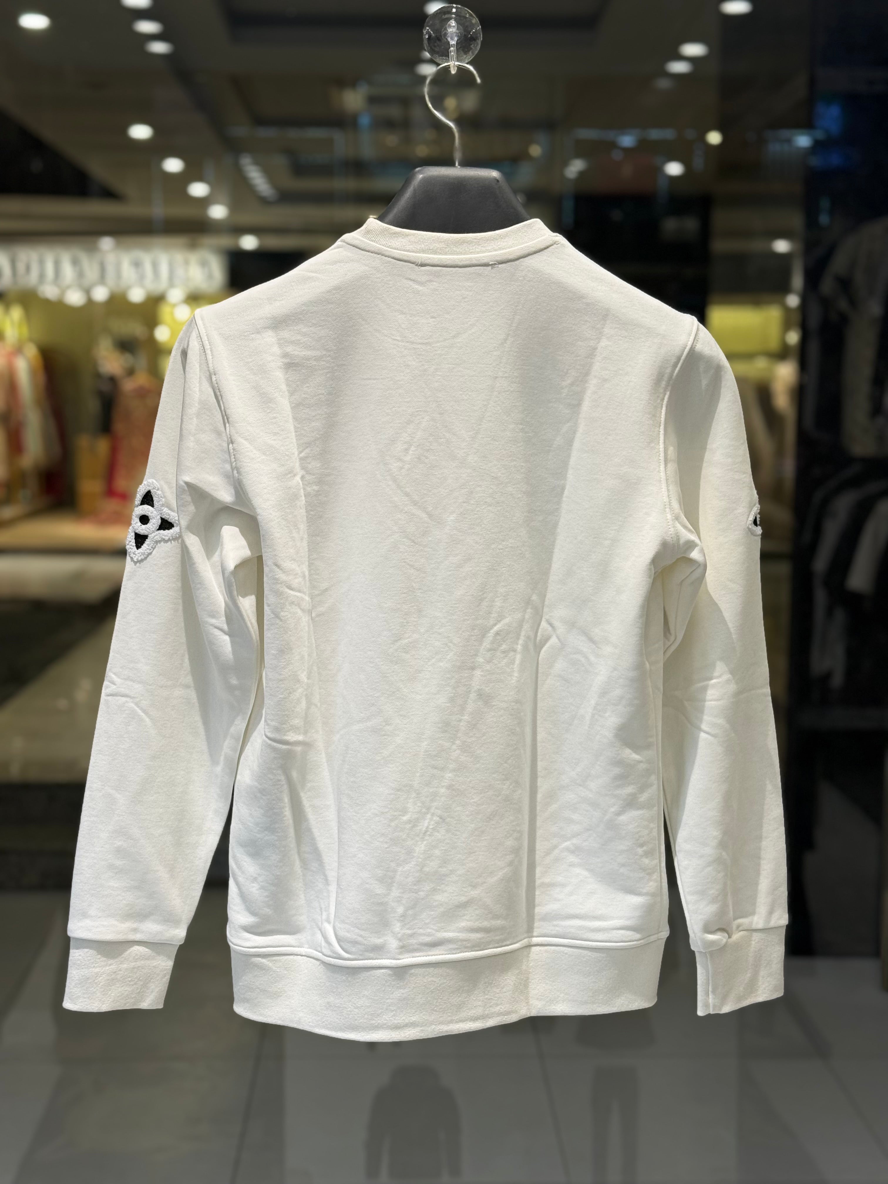 IMG_0961 LV-inspired Premium White Sweatshirt - Image 3