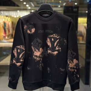 LV-inspired Artistic Black Sweatshirt