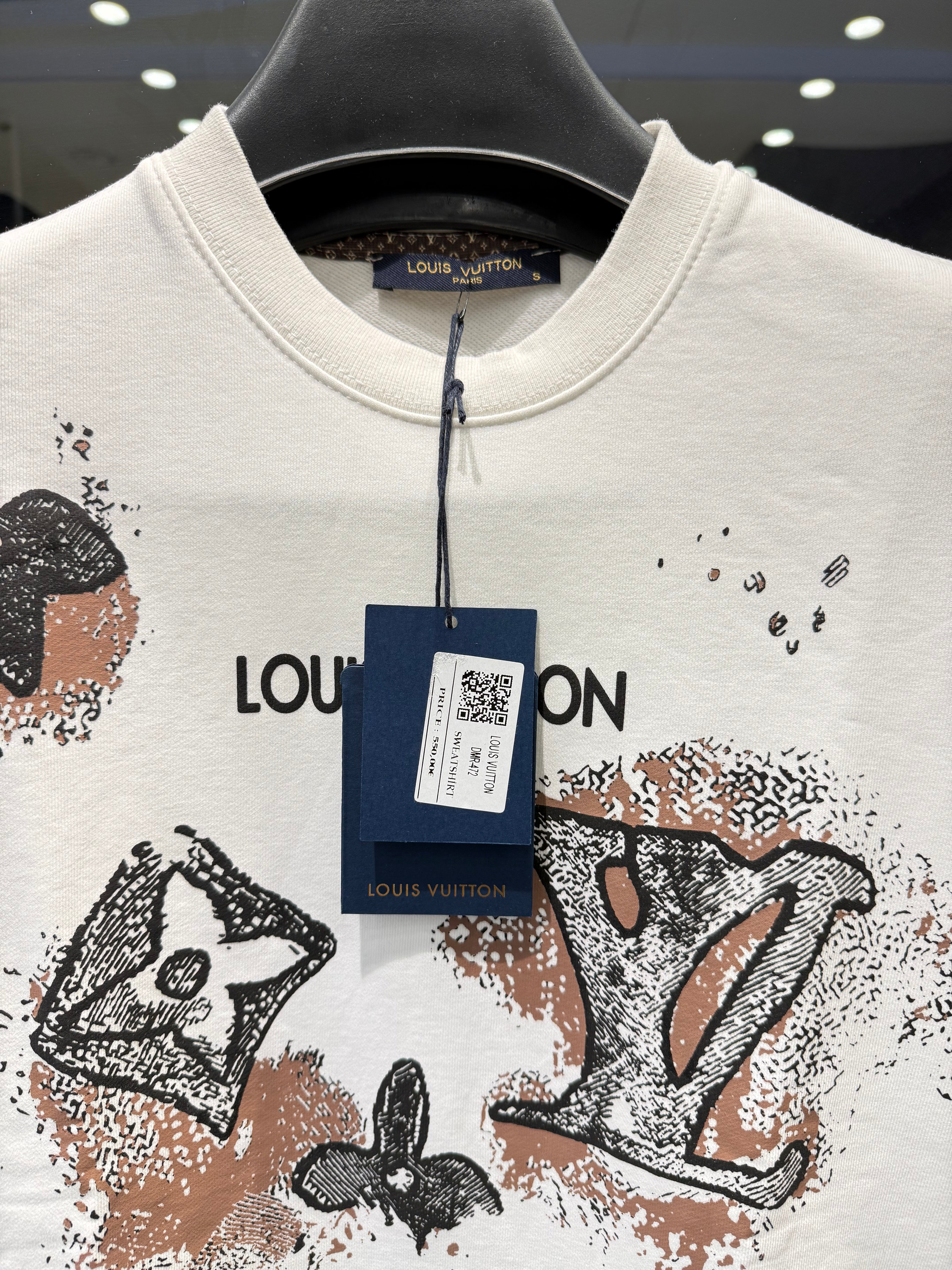 IMG_0985-1 LV-inspired Streetwear Artistic White Sweatshirt - Image 2