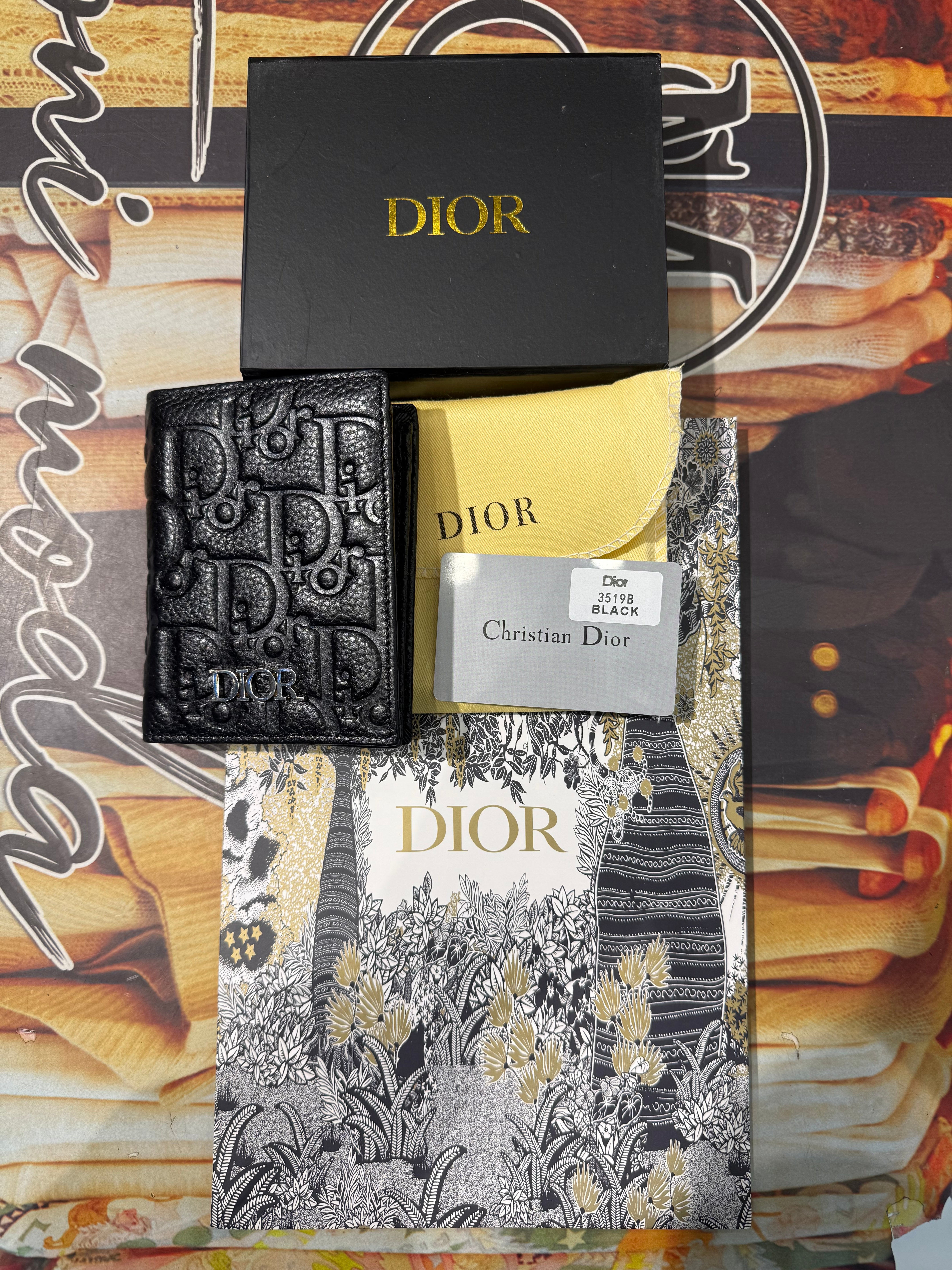 IMG_1515 Premium Dior Oblique Monogram Embossed Vertical Leather Designer Wallet