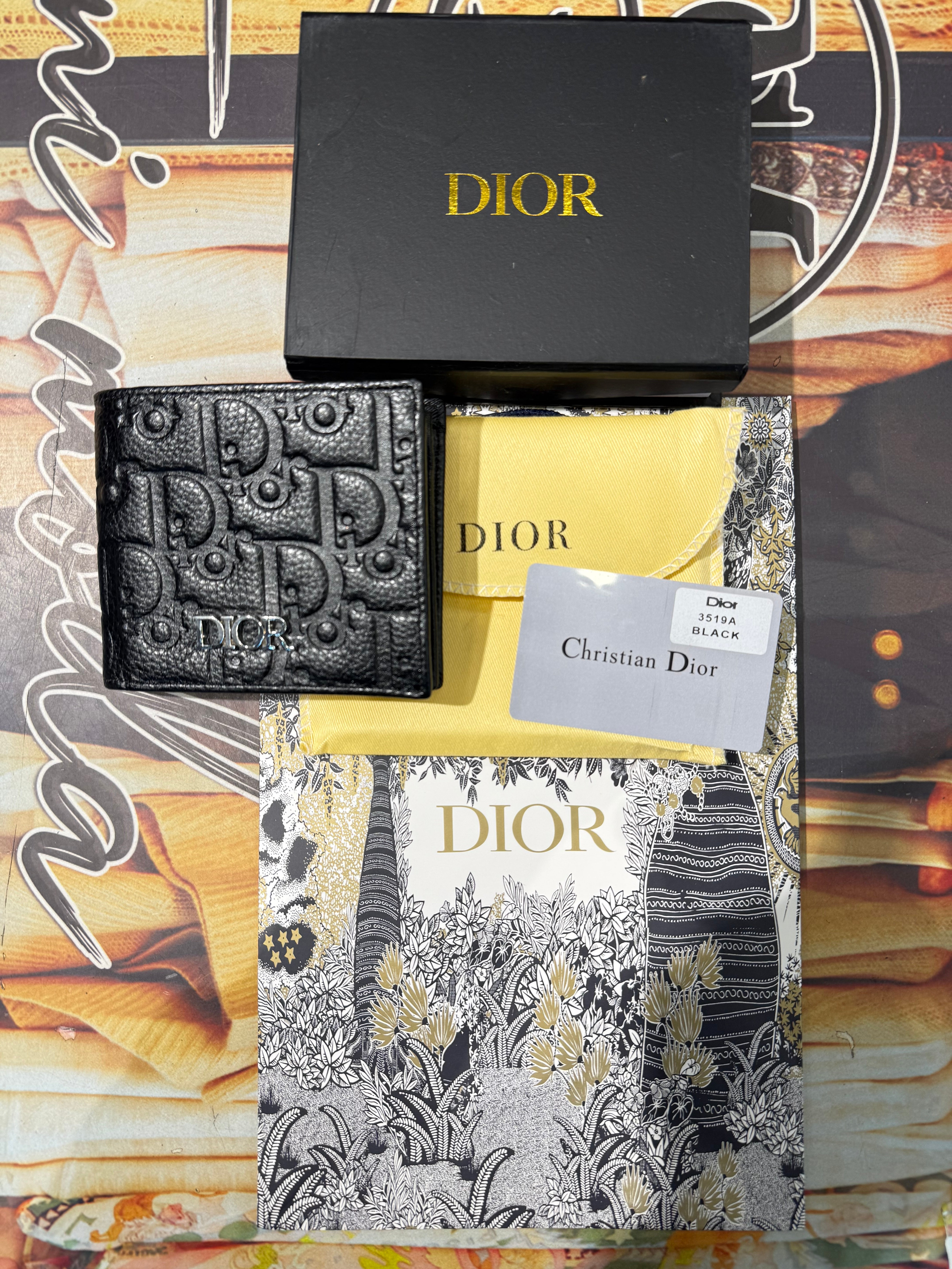 IMG_1516 Premium Dior Oblique Monogram Embossed Leather Bi-Fold Wallet