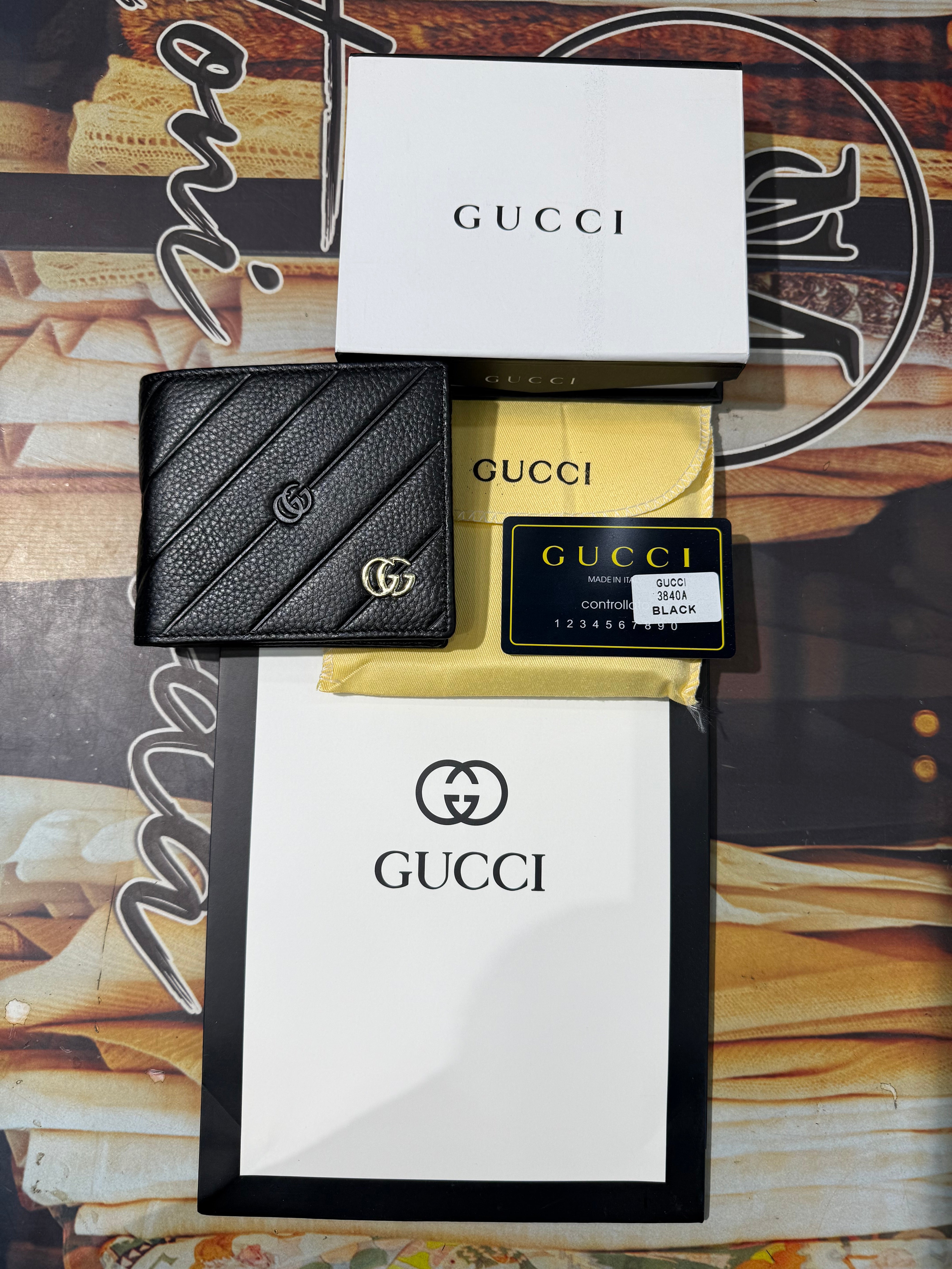 IMG_1531 Product Title Premium Gucci Diagonal Chevron Quilted Leather Bi-Fold Wallet