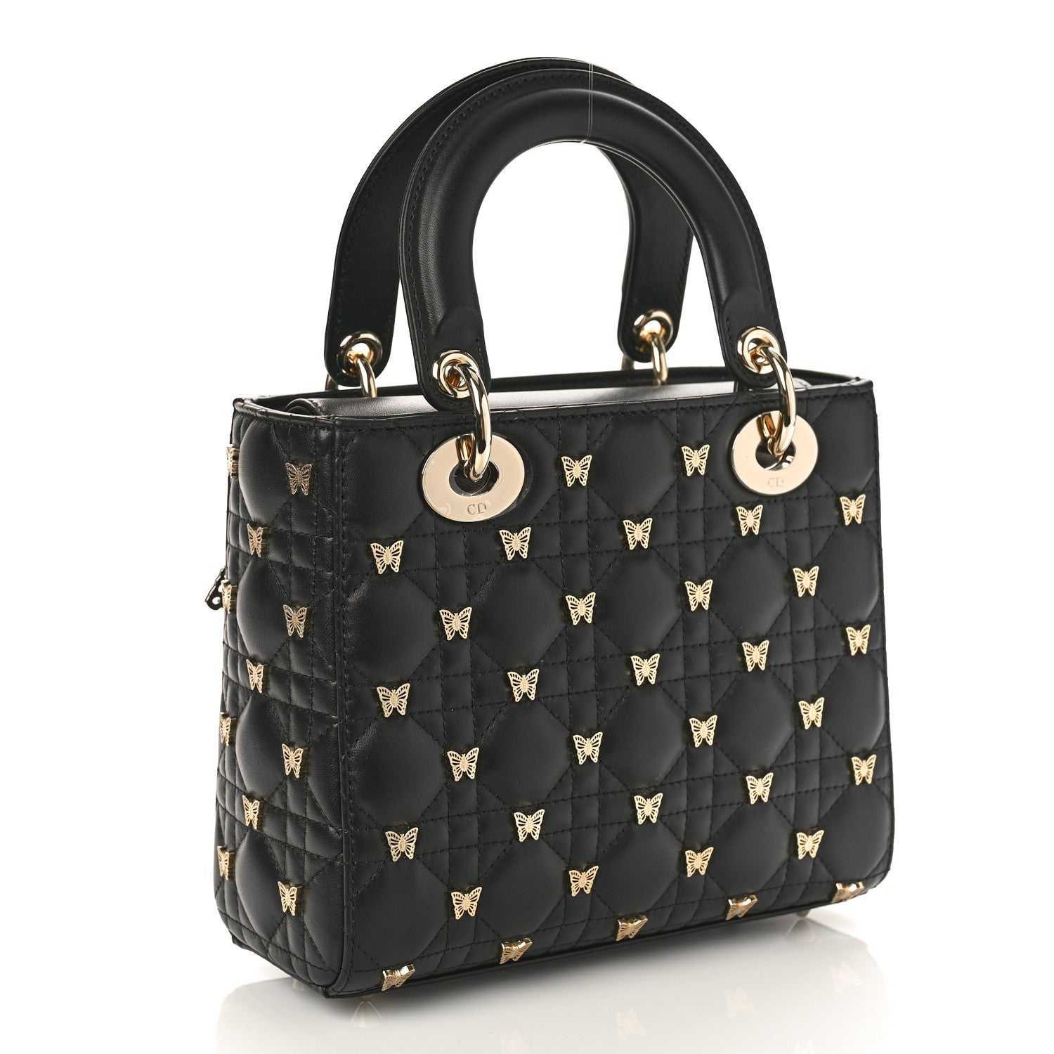 dior inspired black butterfly studded lady dior premium handbag dior inspired black butterfly studded lady dior premium handbag
