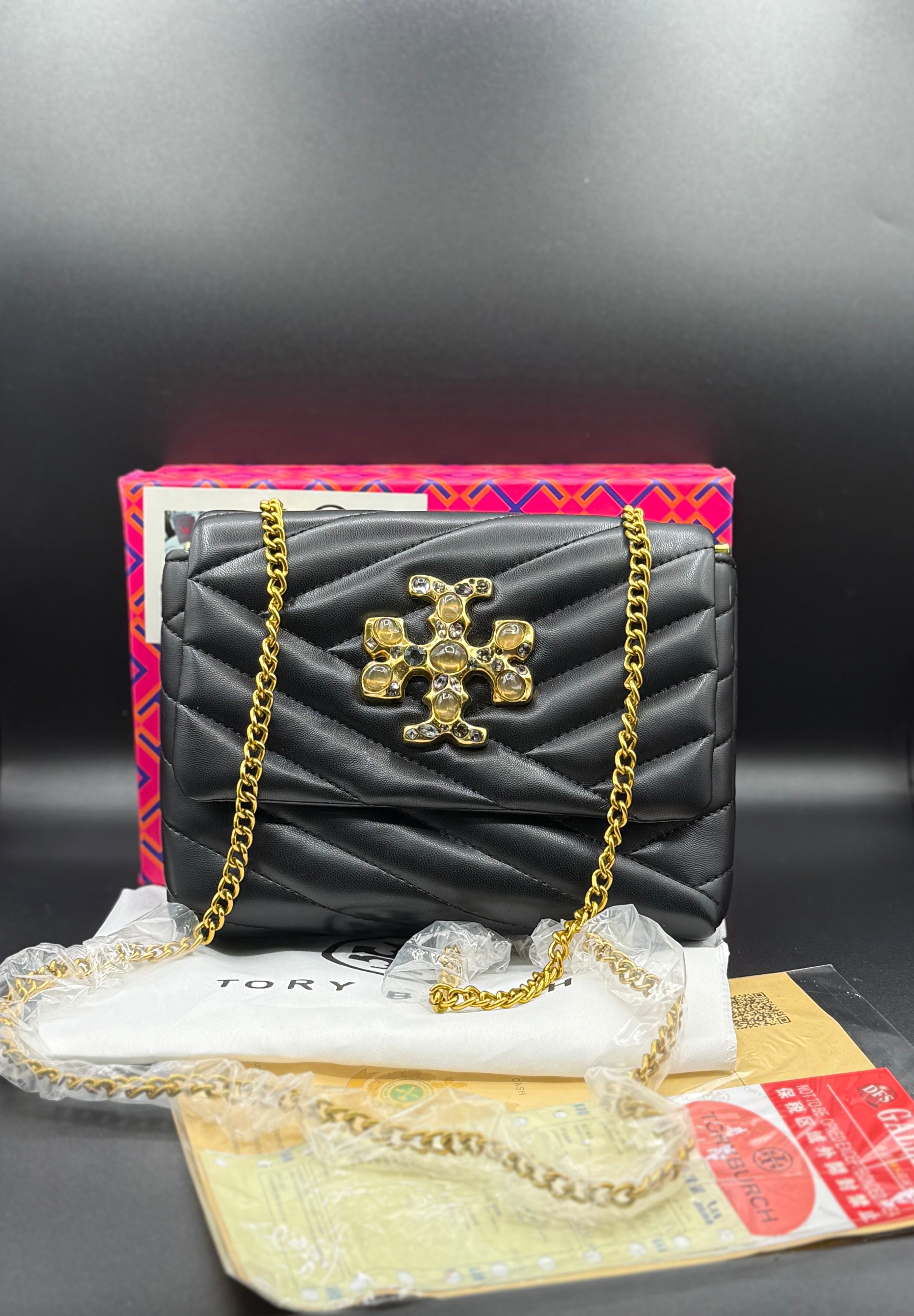 IMG_1580 Premium Tory Burch-Style Kira Chevron Quilted Flap Bag