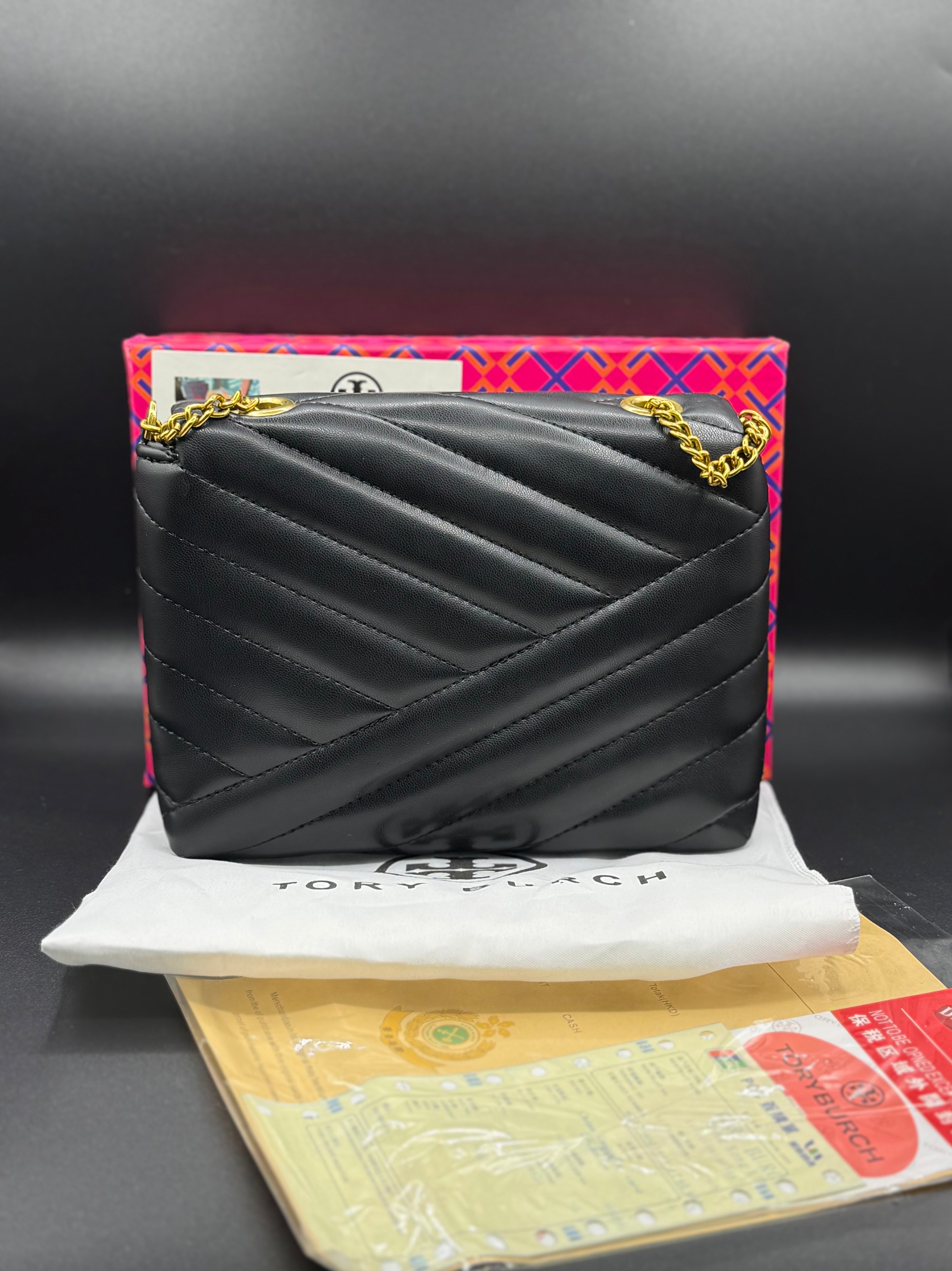 IMG_1581 Premium Tory Burch-Style Kira Chevron Quilted Flap Bag - Image 5
