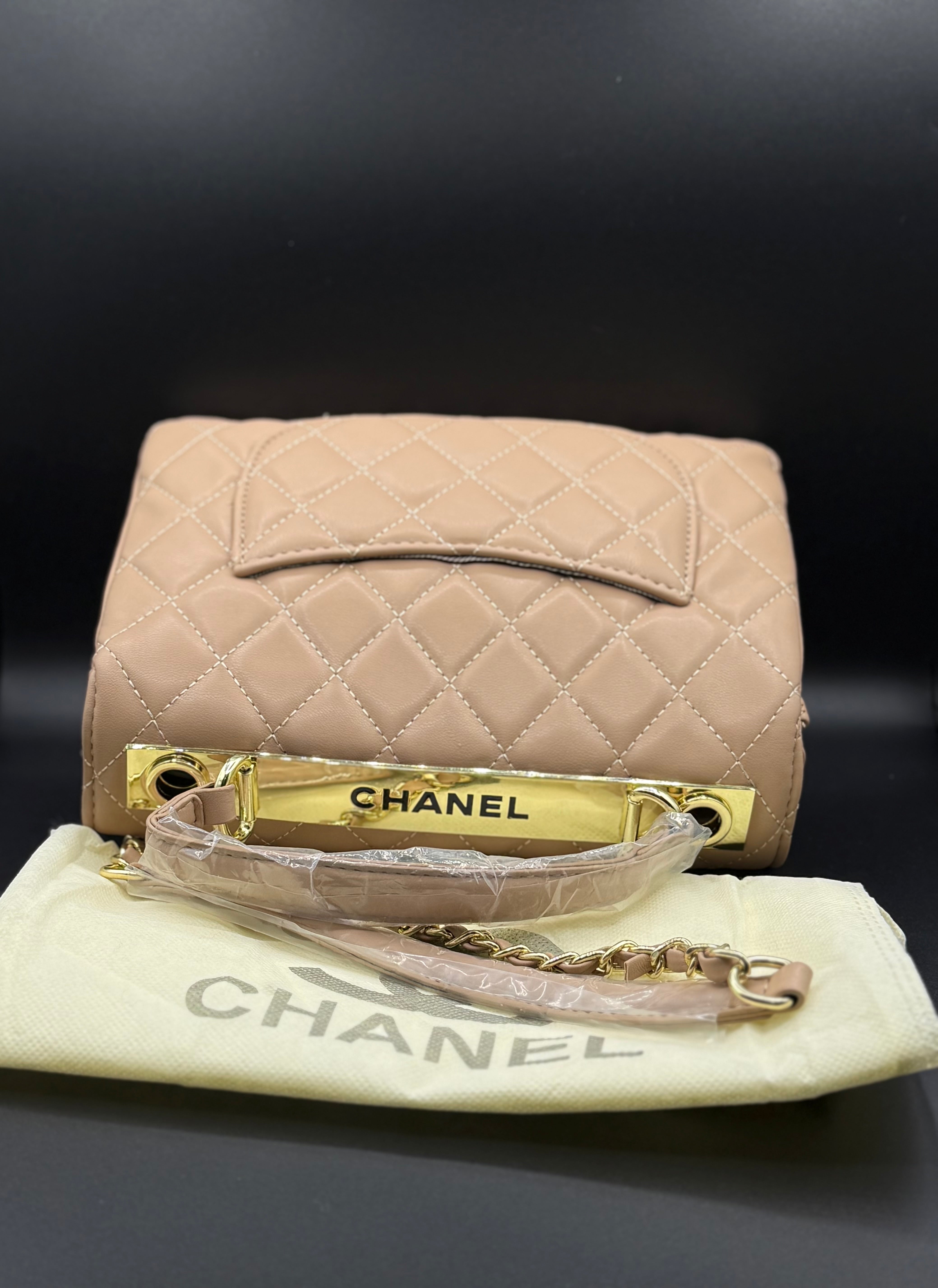 IMG_1600 Premium Chanel-Inspired Quilted Top Handle Flap Bag - Image 3