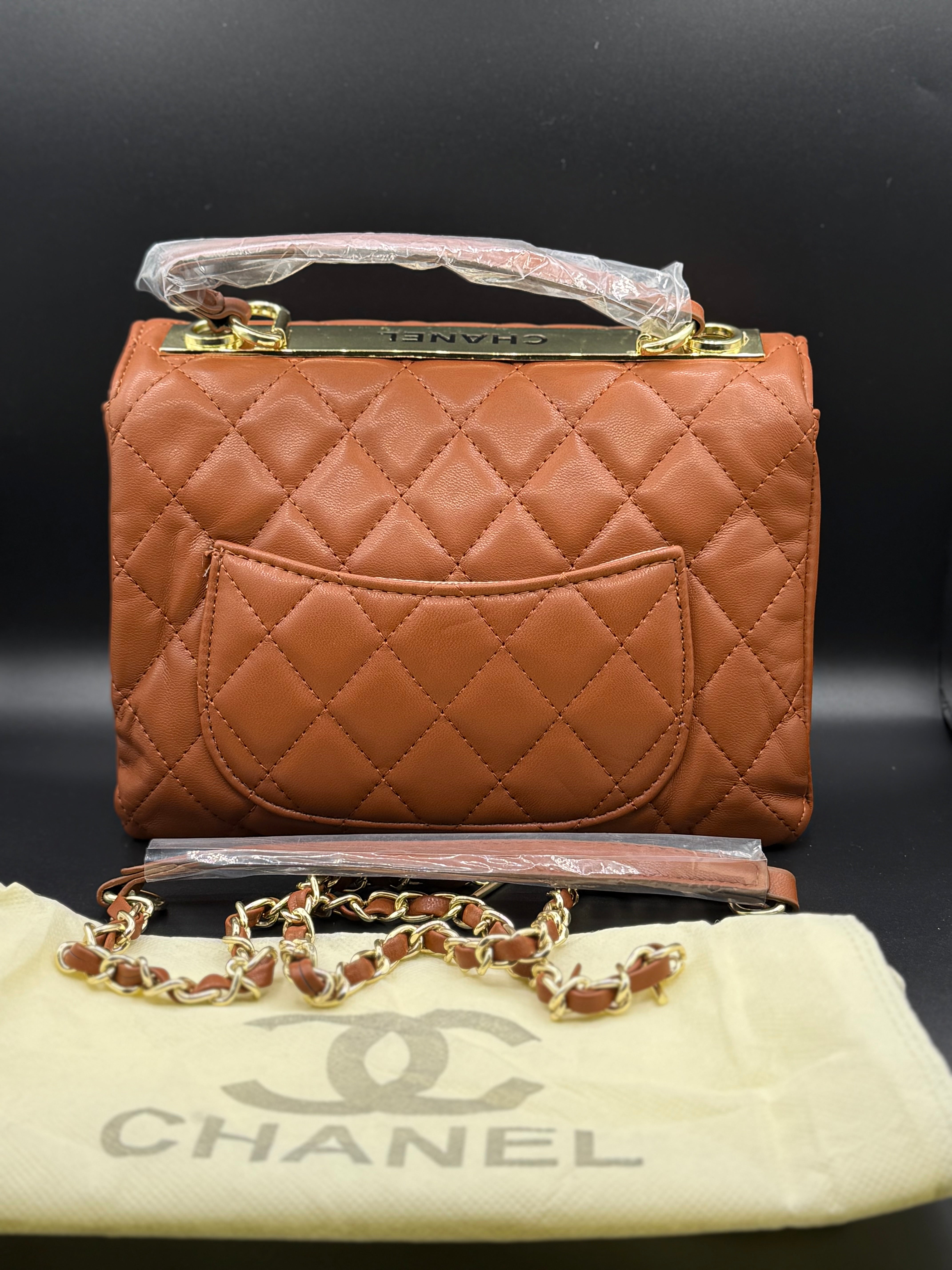 IMG_1611 Premium Chanel-Inspired Quilted Top Handle Flap Bag - Image 6