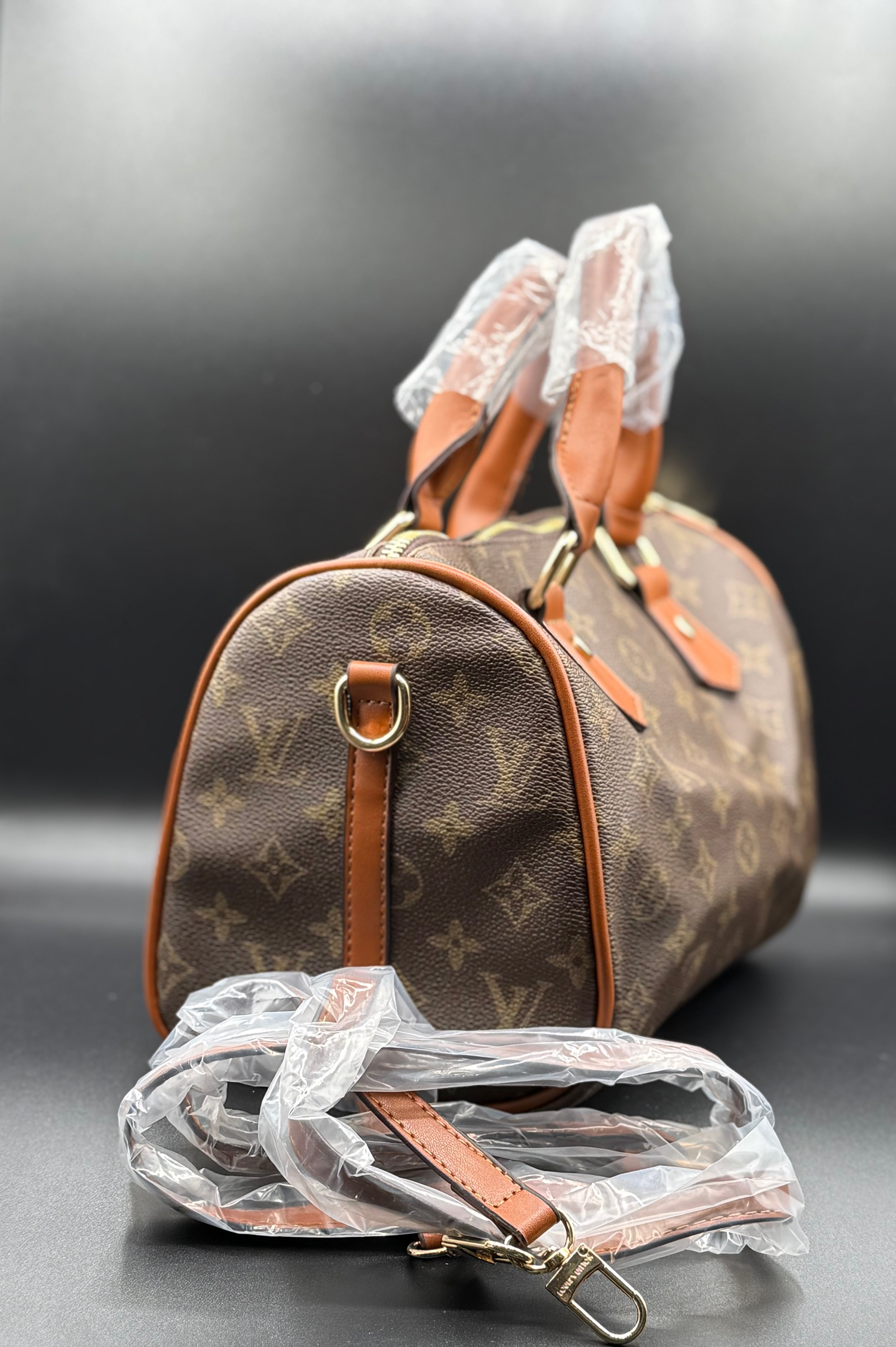 IMG_1624 LV-Inspired Monogram Speedy Bandoulière Premium Satchel Bag - Image 8
